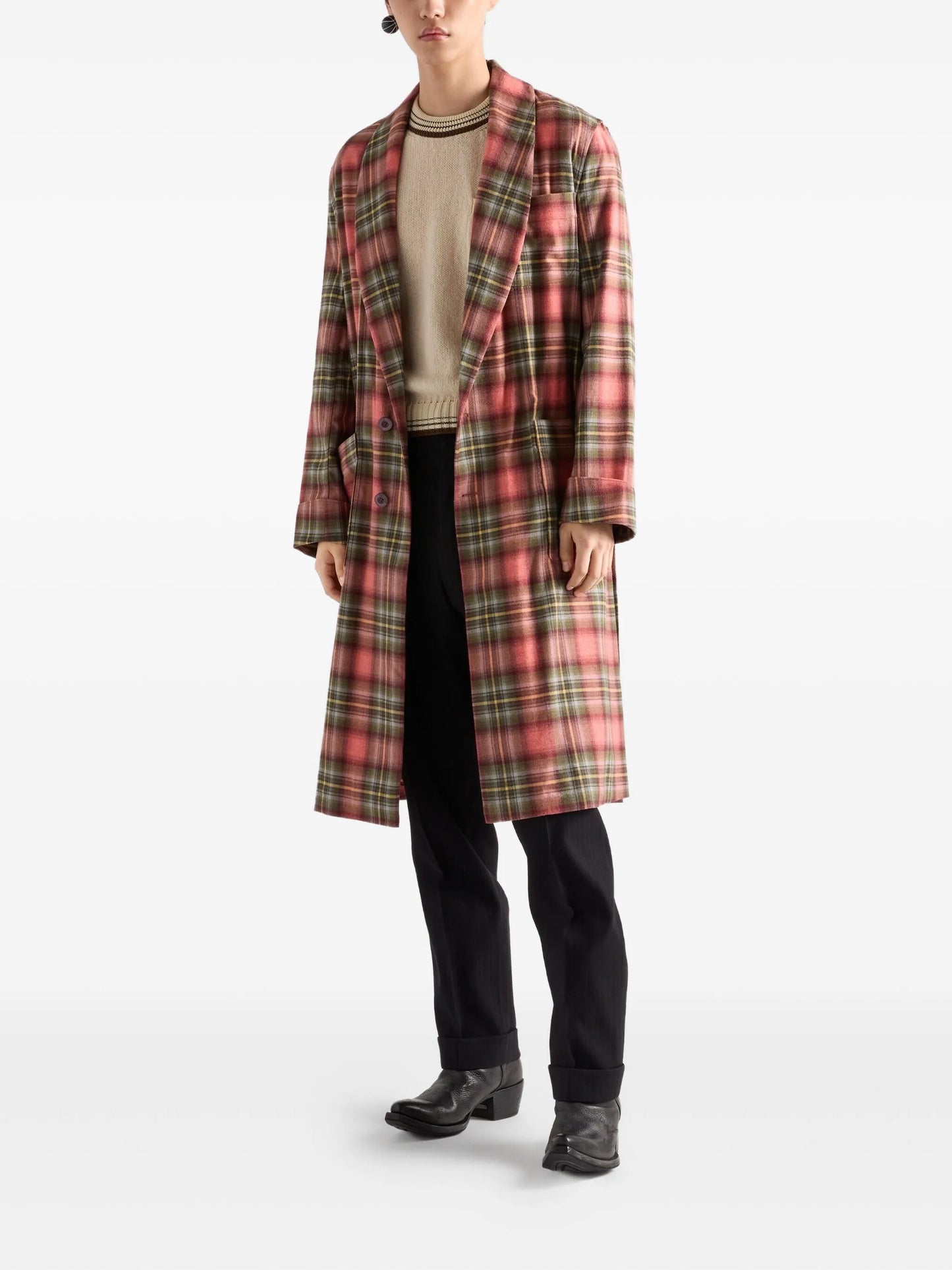 cotton robe single-breasted coat