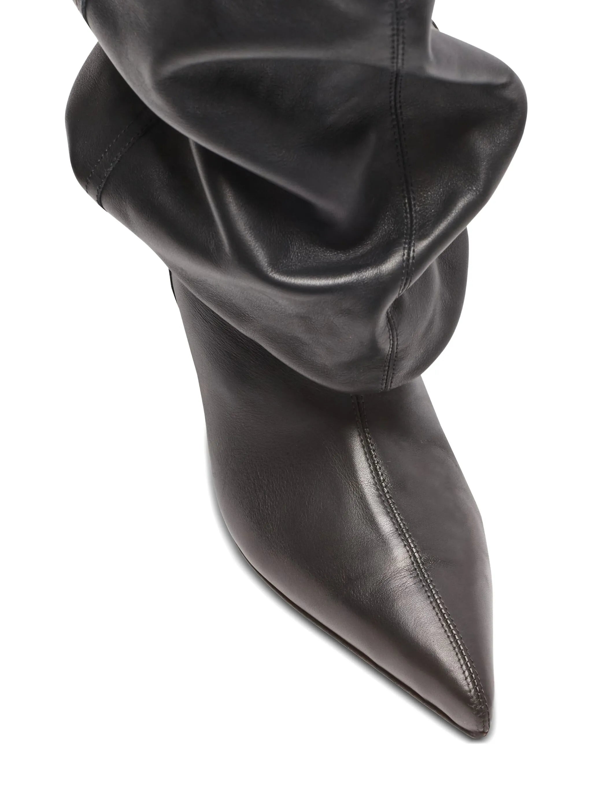 75mm slouchy wedge ankle boots