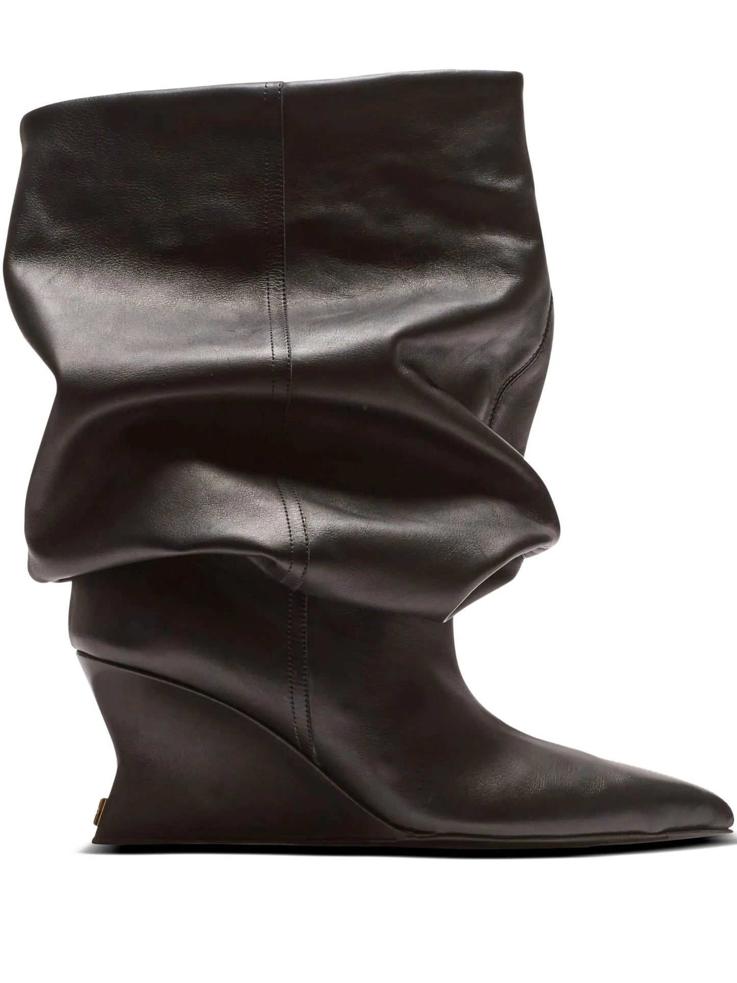 75mm slouchy wedge ankle boots