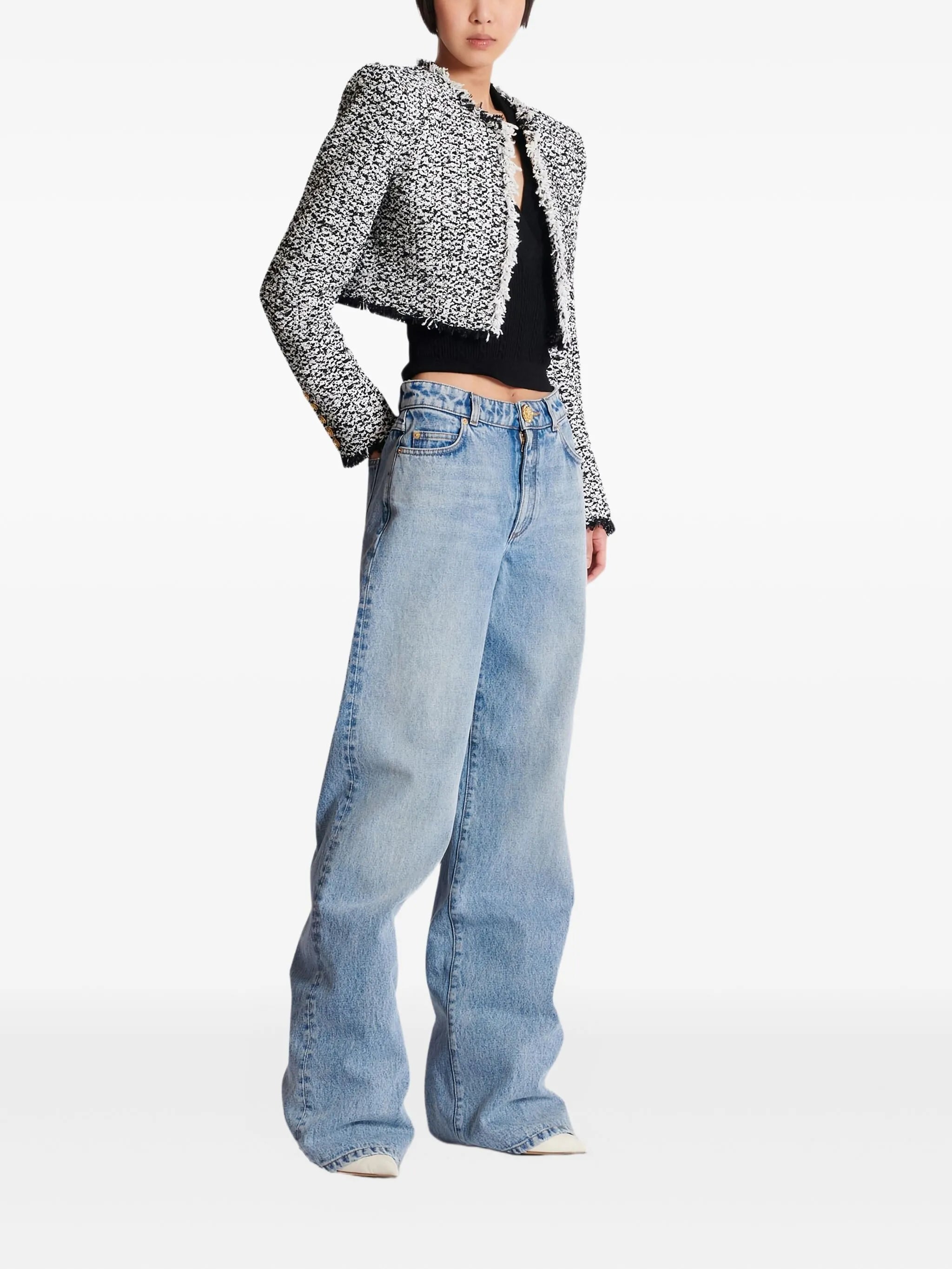 tweed fringed jacket