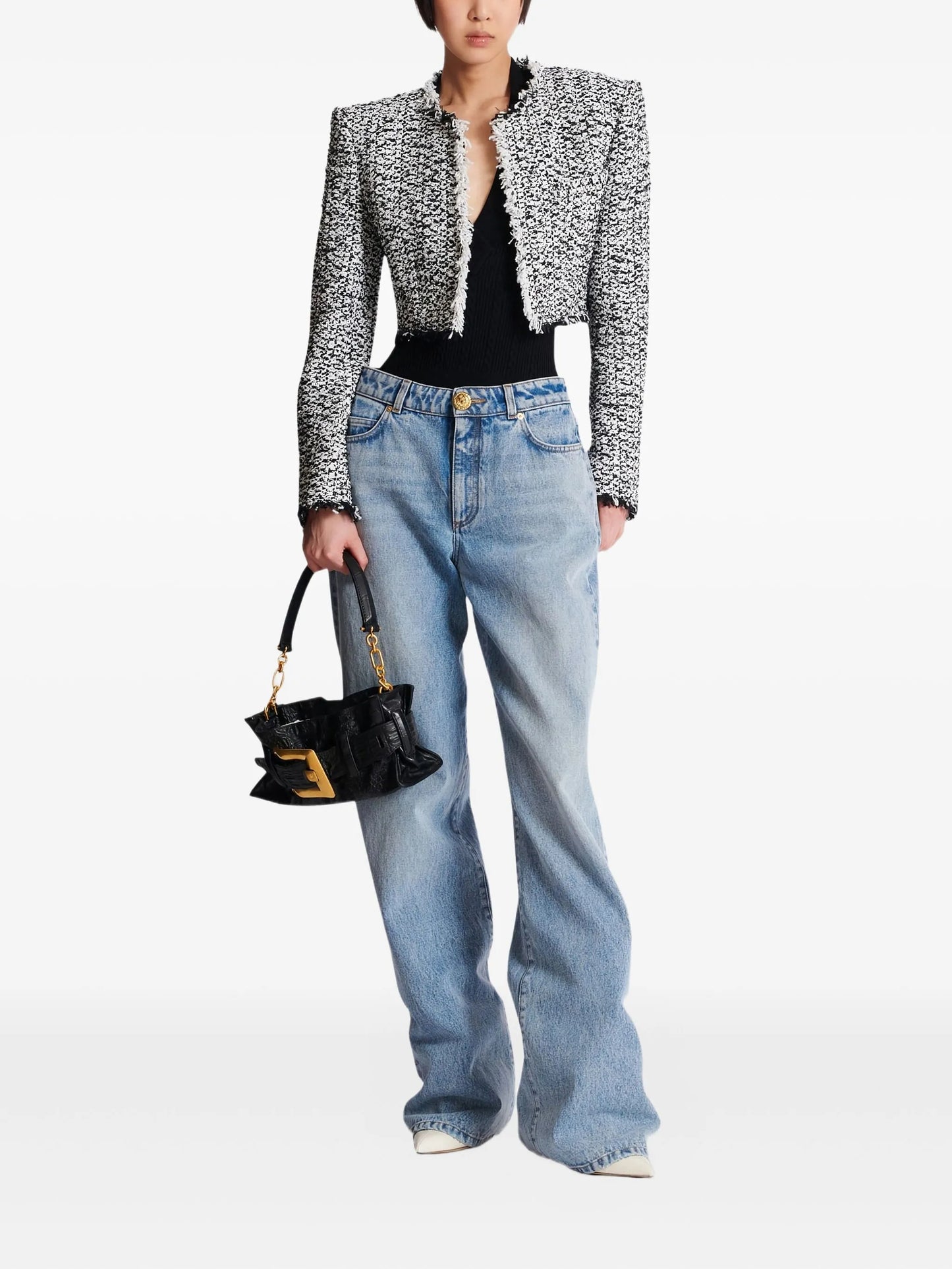 tweed fringed jacket