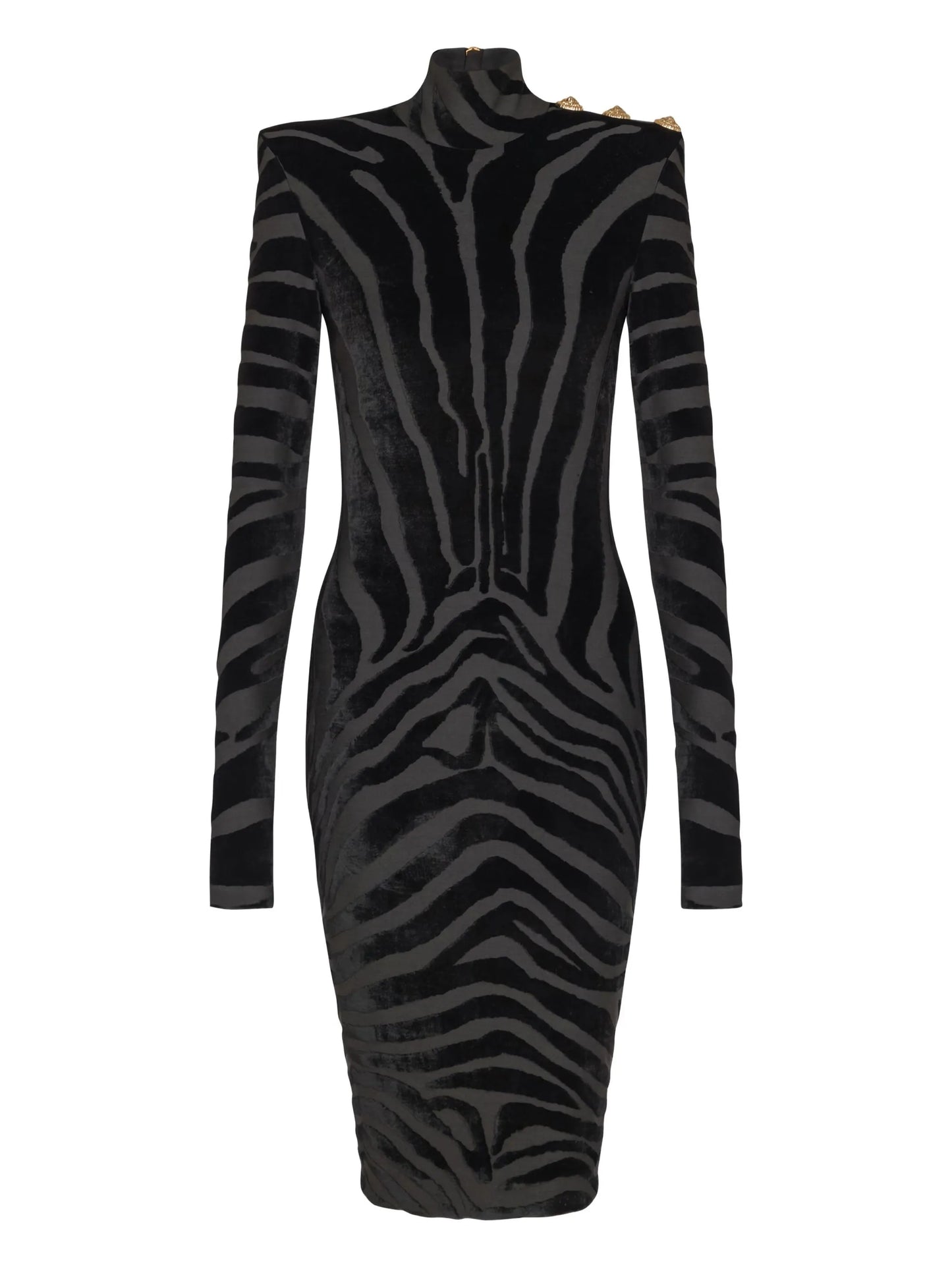 zebra-print midi dress