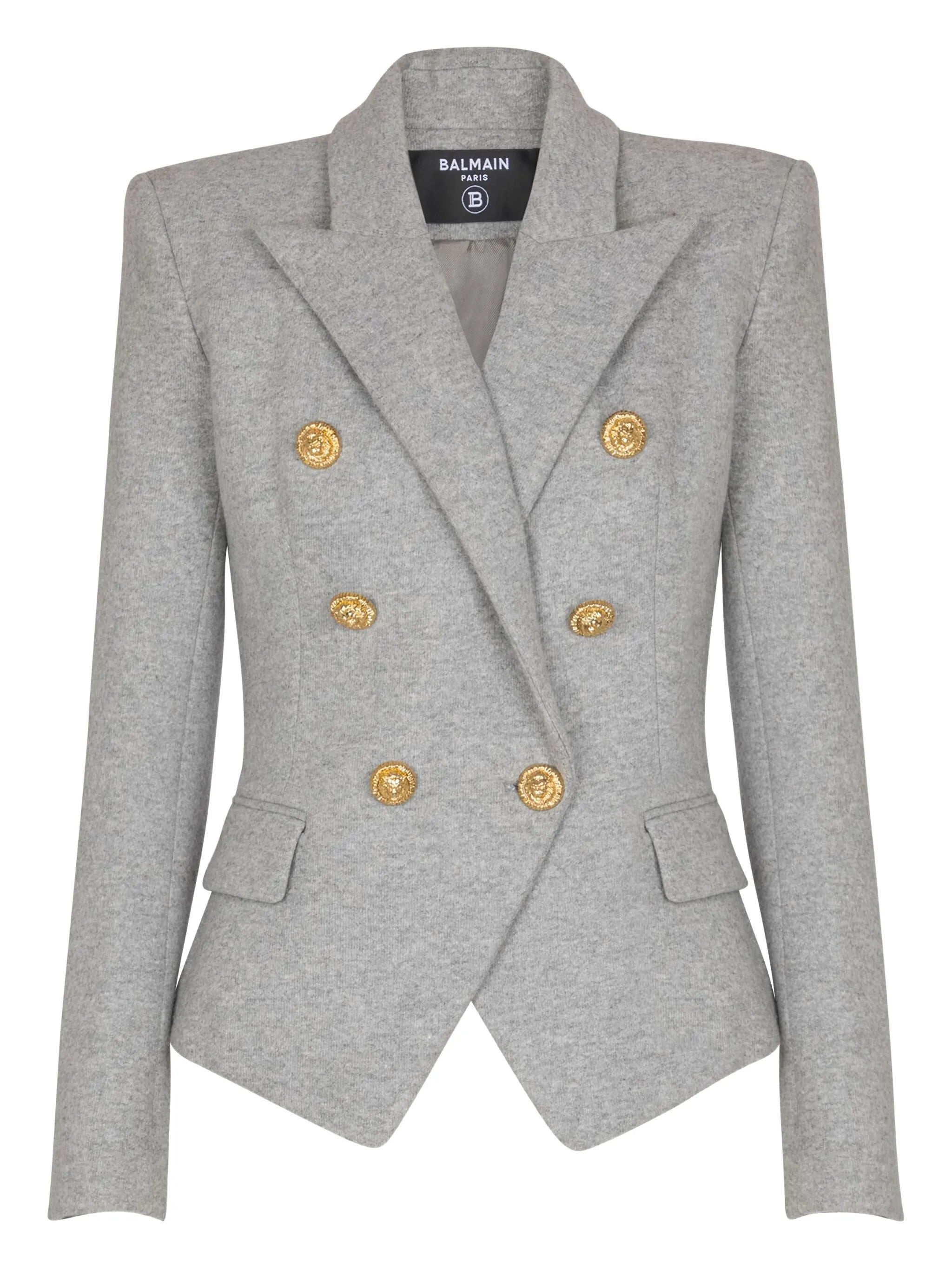 six-button cotton knit jacket