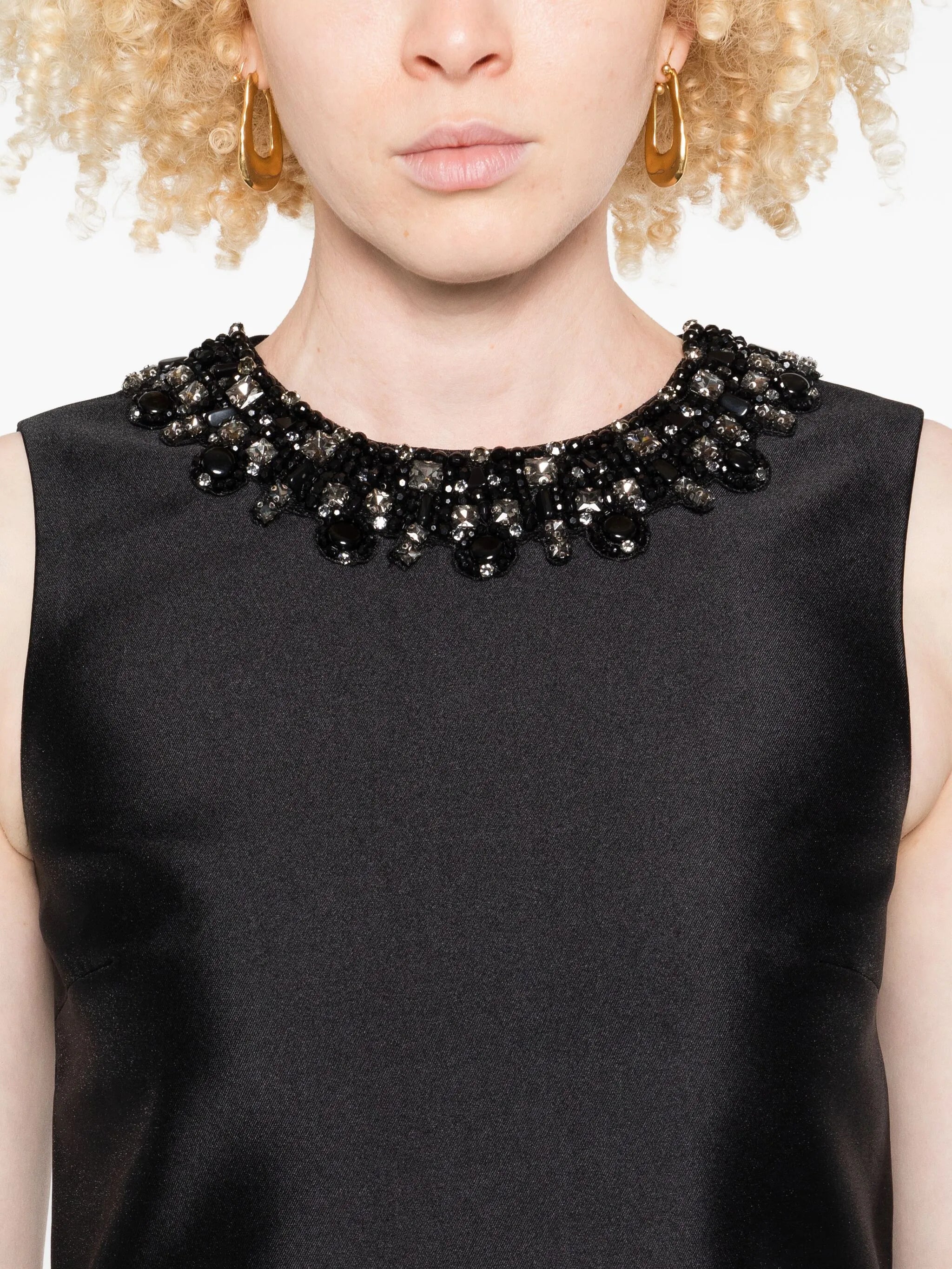 embellished-pocket mini dress