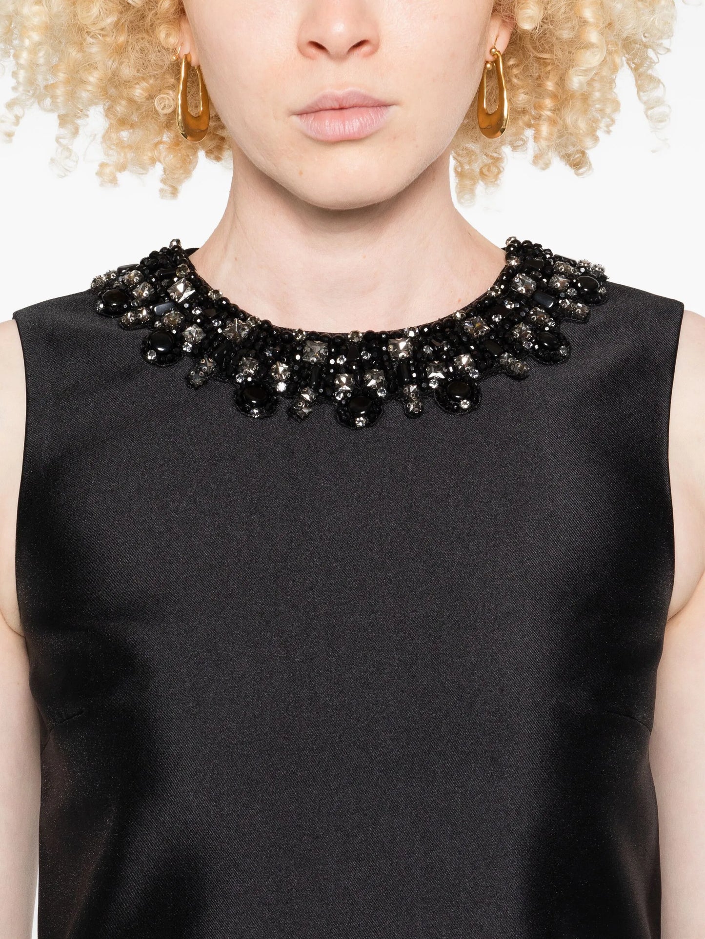 embellished-pocket mini dress