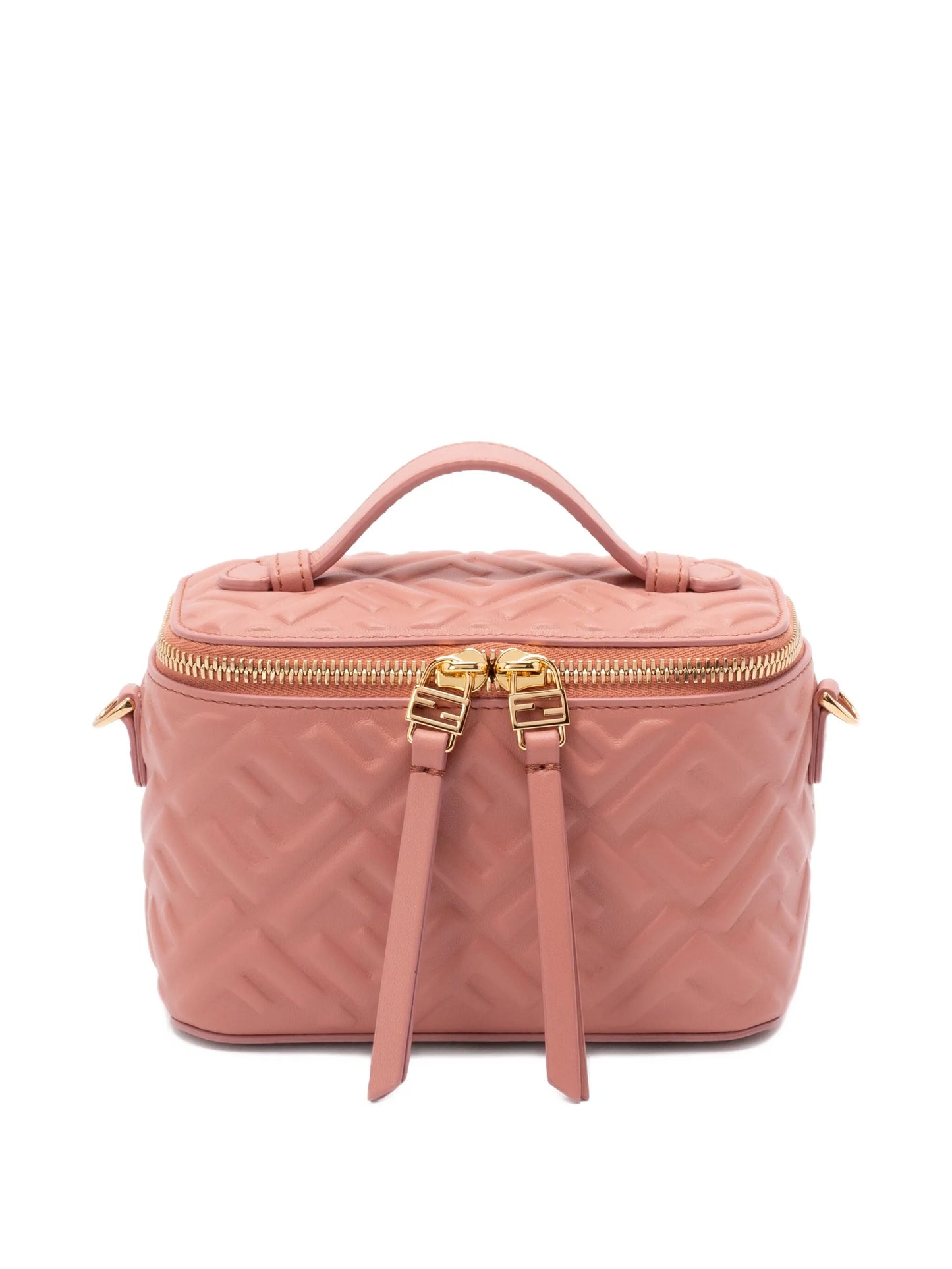 quilted top-handle make-up bag