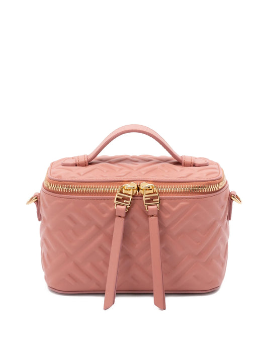 quilted top-handle make-up bag