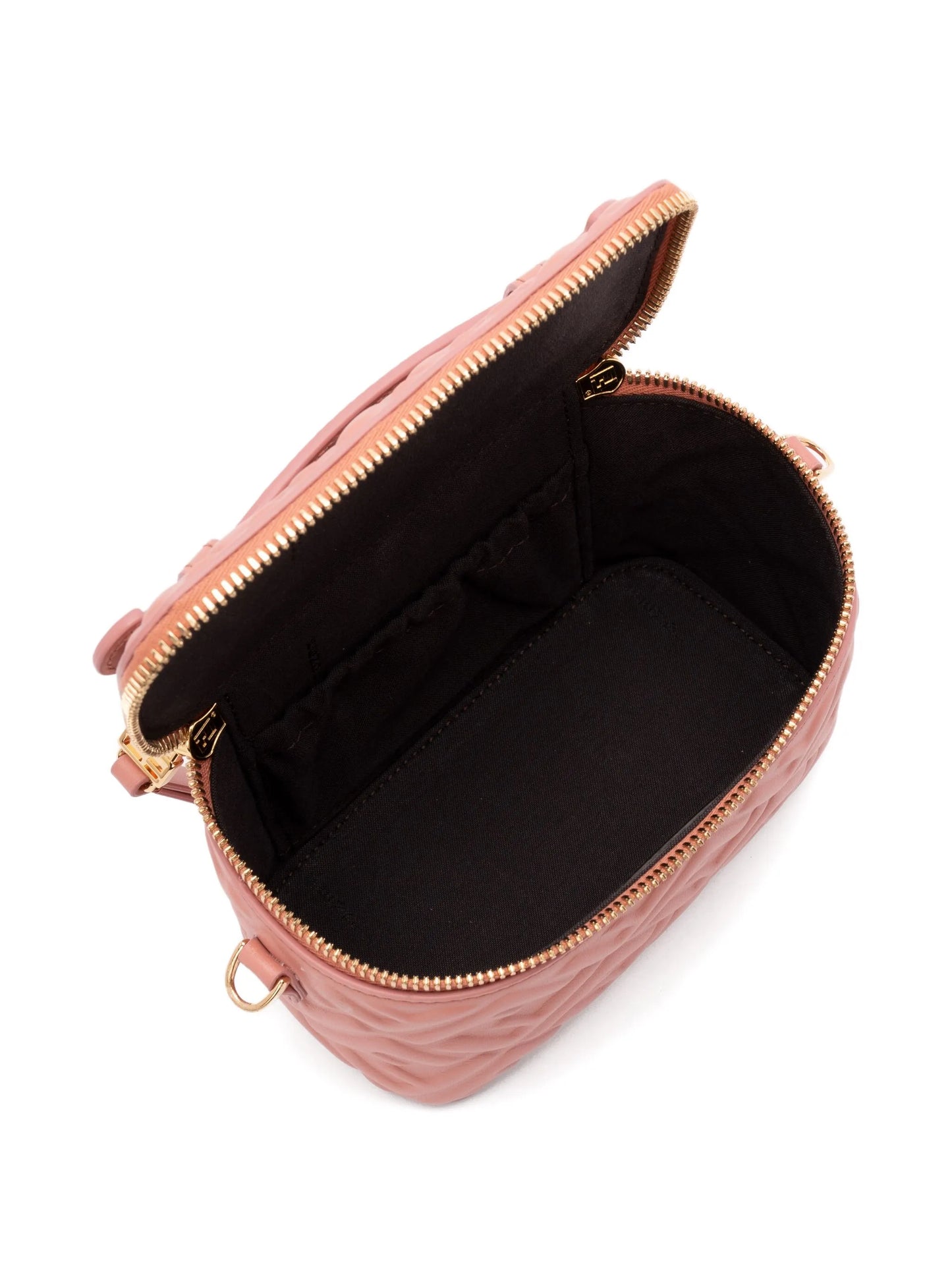 quilted top-handle make-up bag