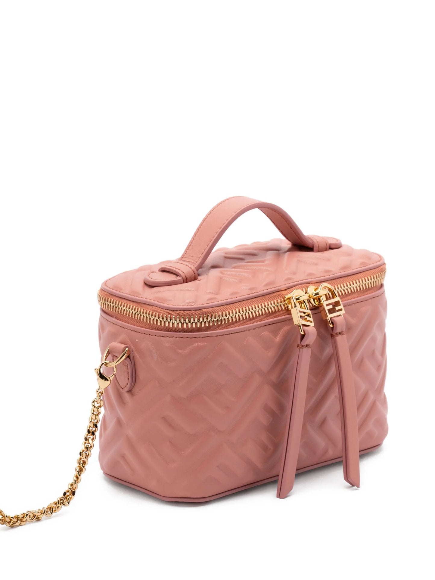 quilted top-handle make-up bag