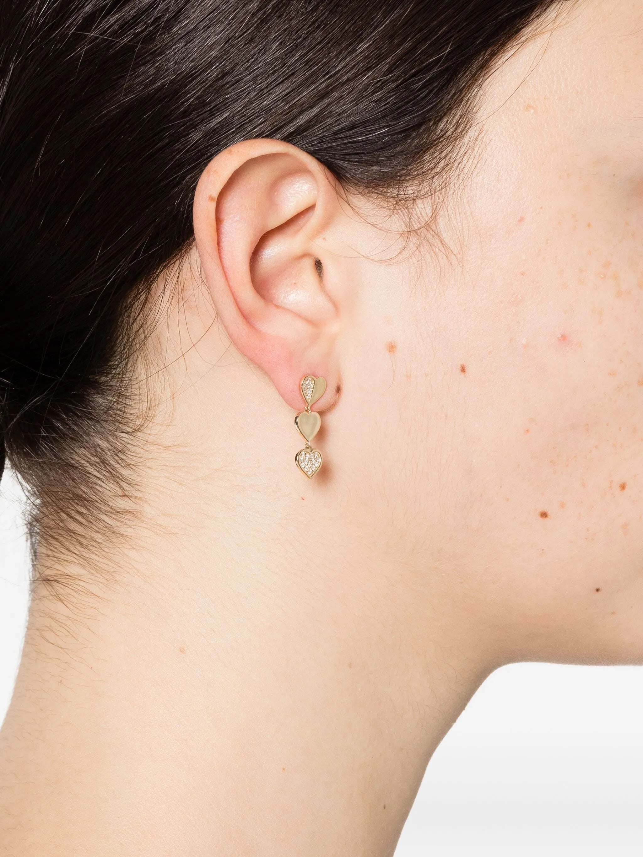 14K yellow gold Heart earrings
