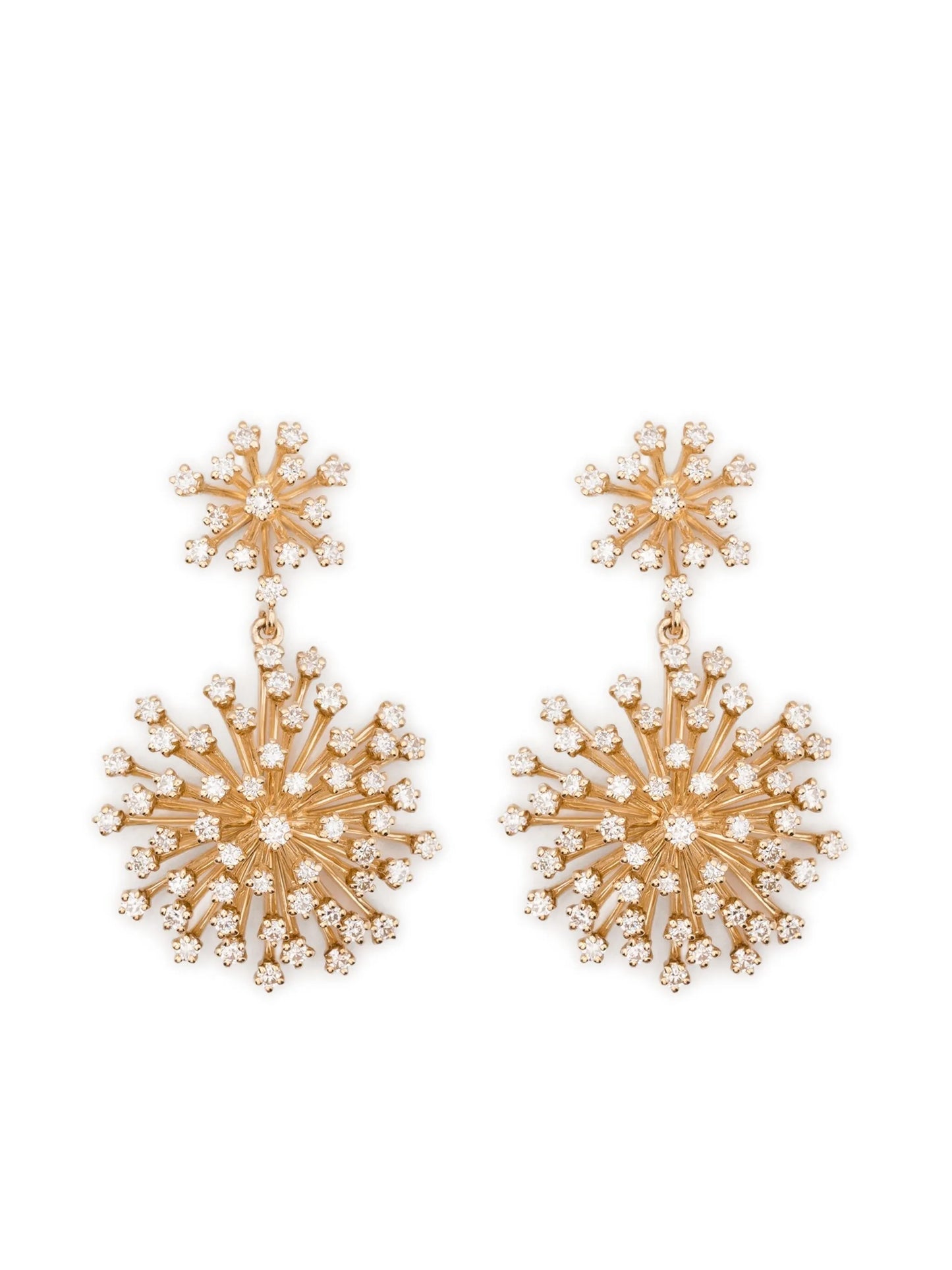 14K yellow gold diamond earrings