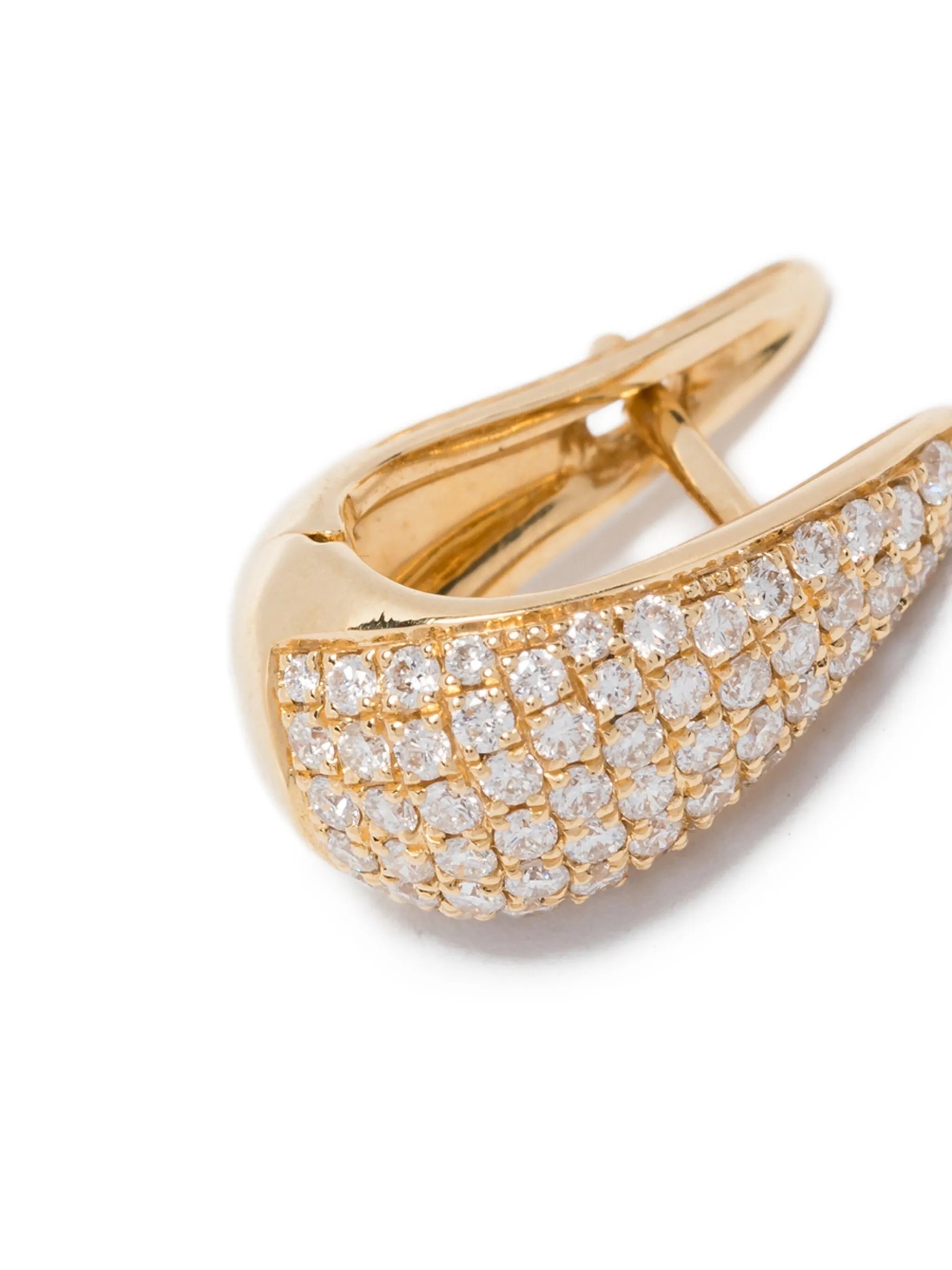 18K yellow gold small Claw diamond earrings