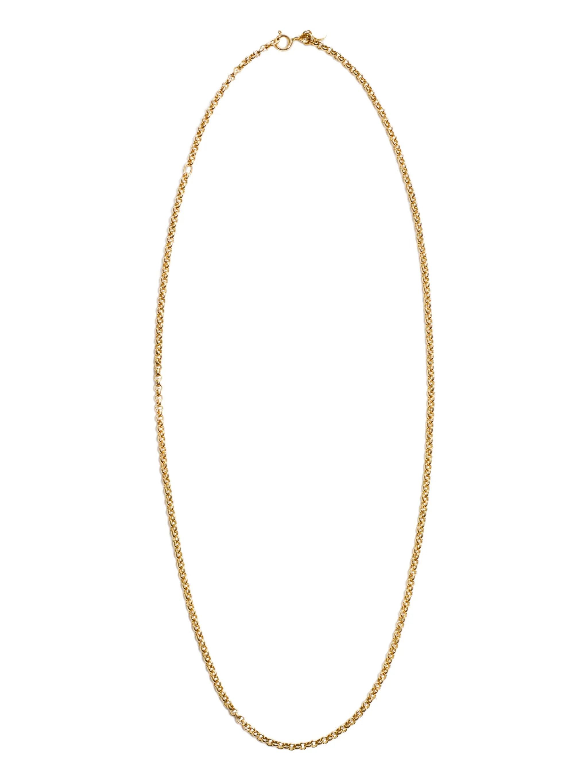 18K yellow gold quartz chain necklace