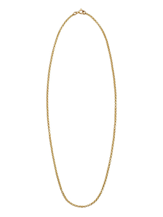 14K yellow gold carnelian belcher chain