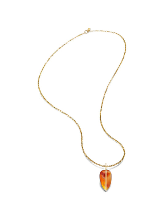 large carnelian belcher chain necklace