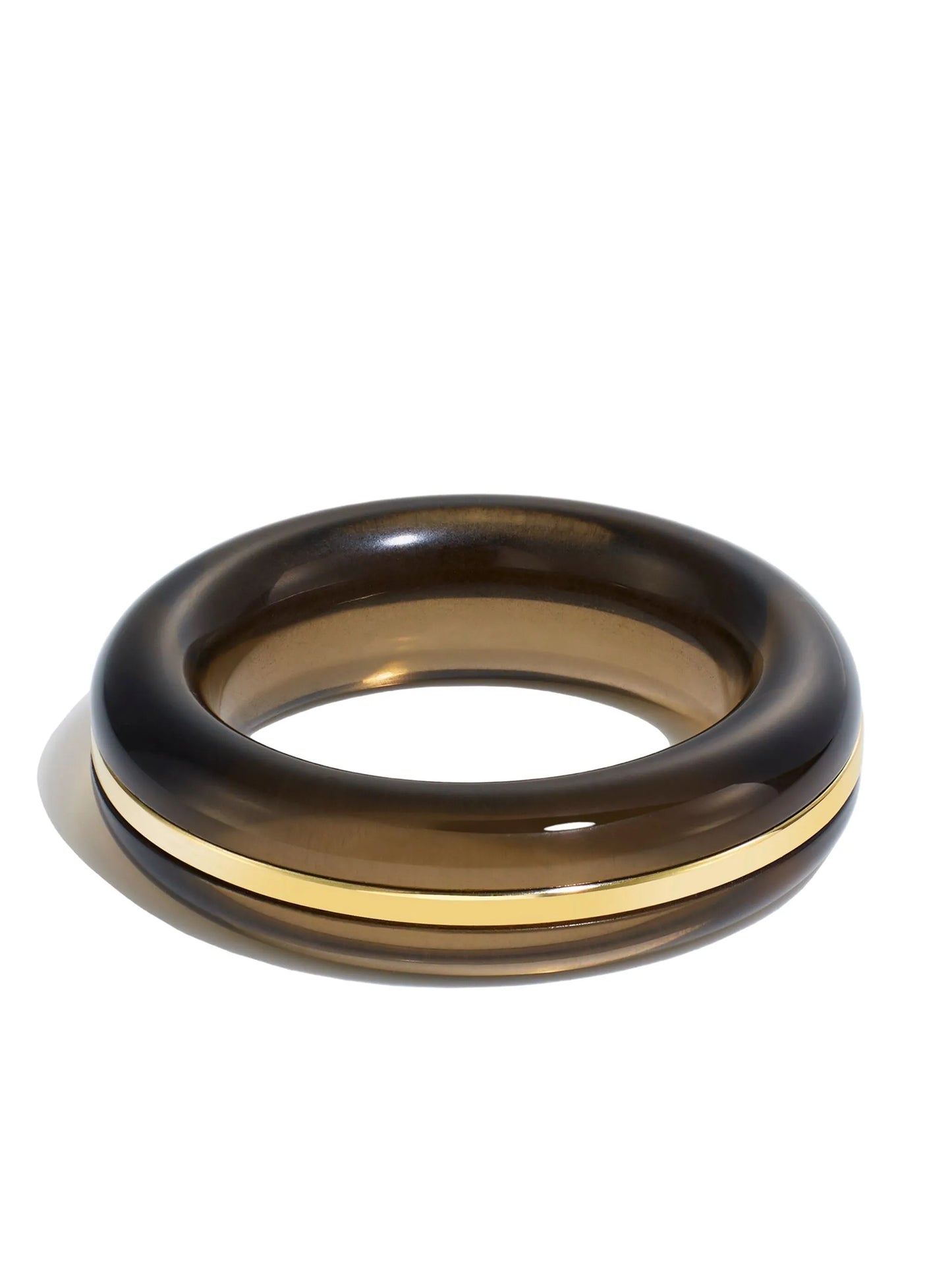 14K gold quartz ring