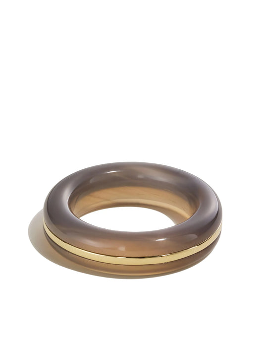 14CT gold agate ring
