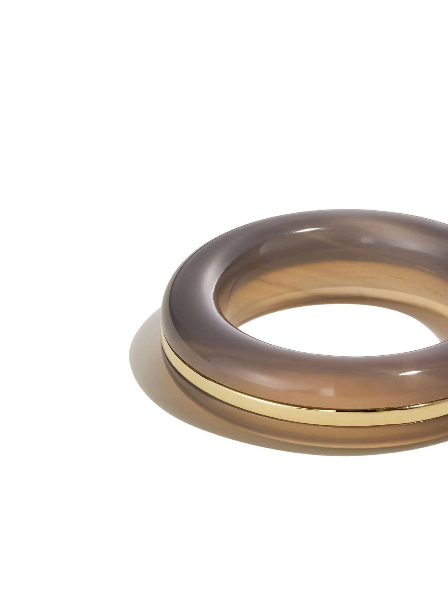 14CT gold agate ring