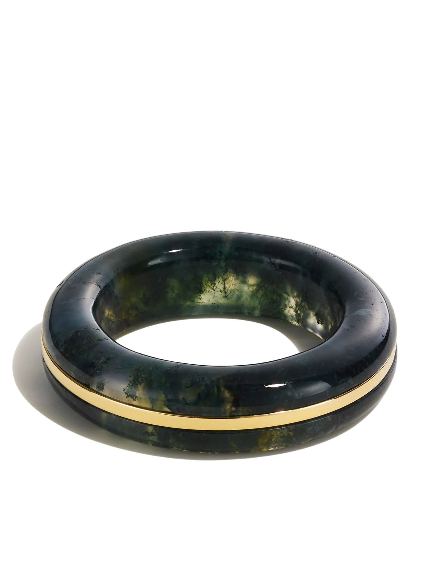 14K gold agate ring