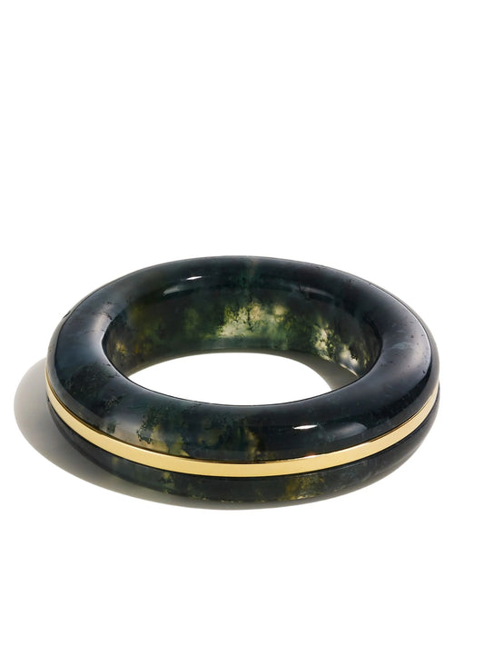 14K gold agate ring