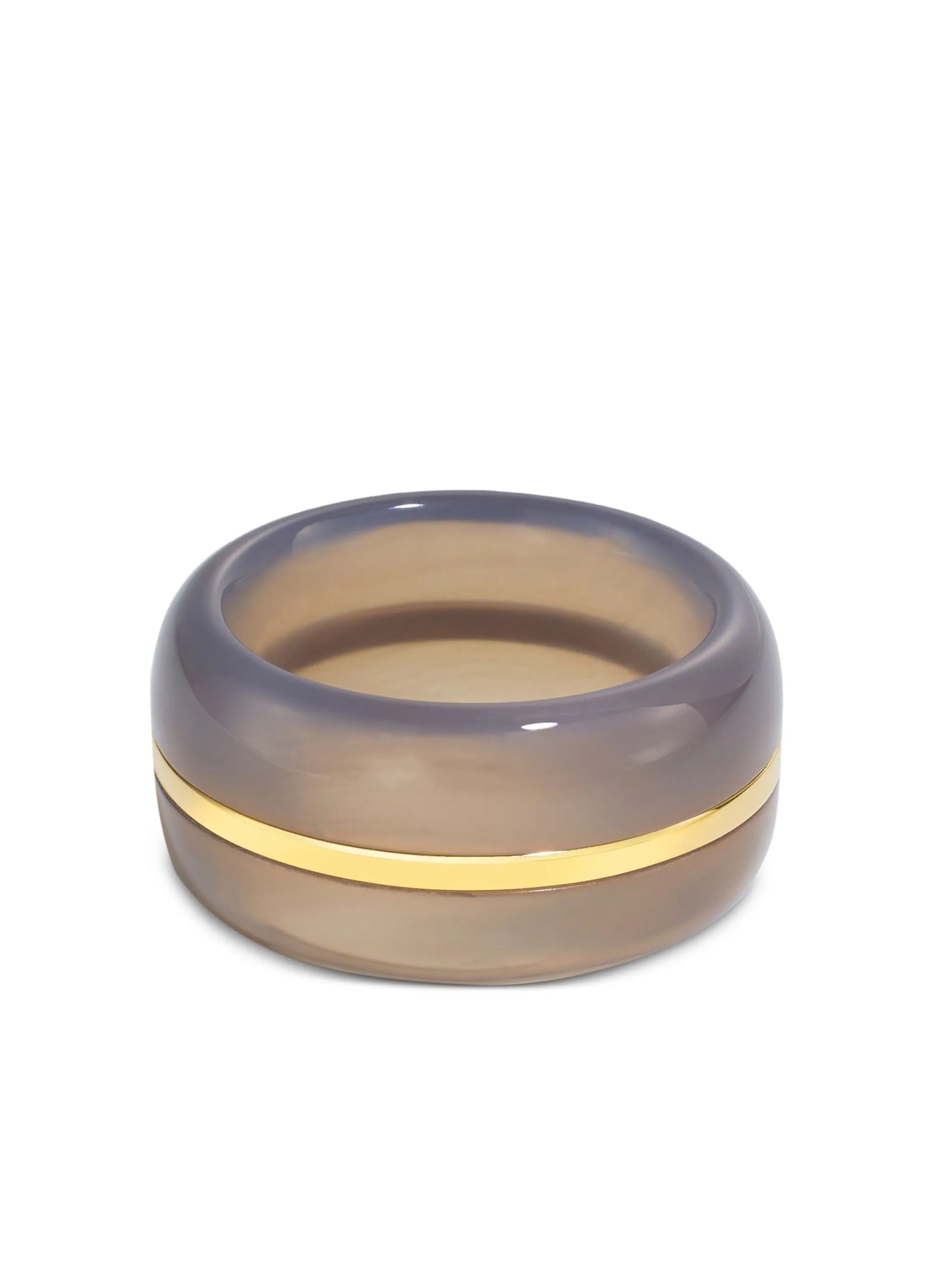 14K gold agate ring