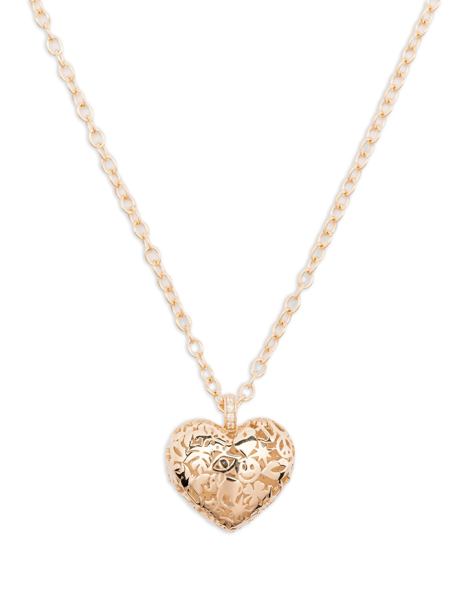 20K yellow gold Heart pendant necklace