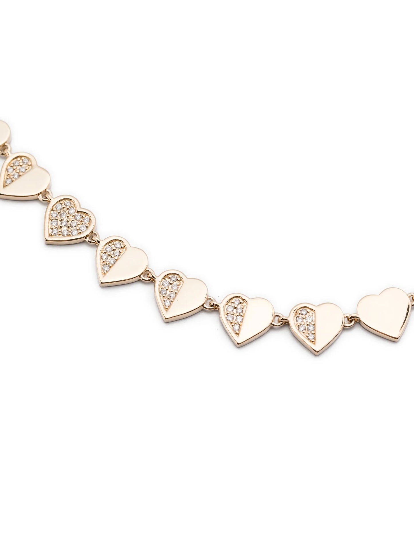 14K yellow gold Heart Eternity necklace
