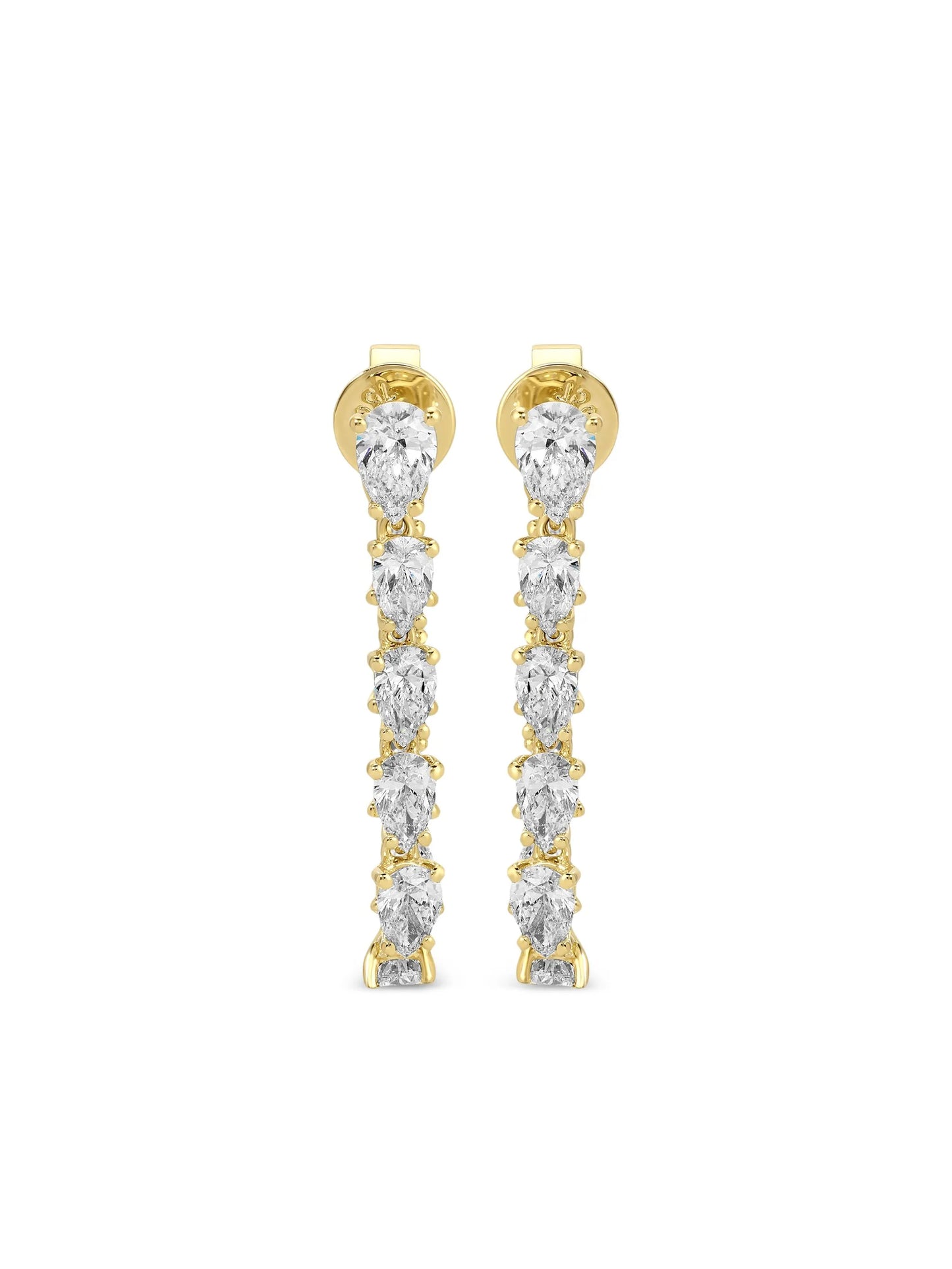 18K yellow gold Caro diamond drop earrings
