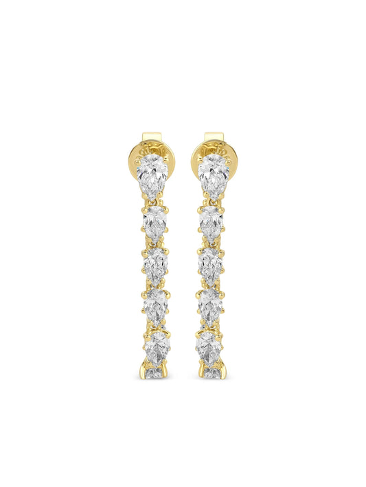 18K yellow gold Caro diamond drop earrings