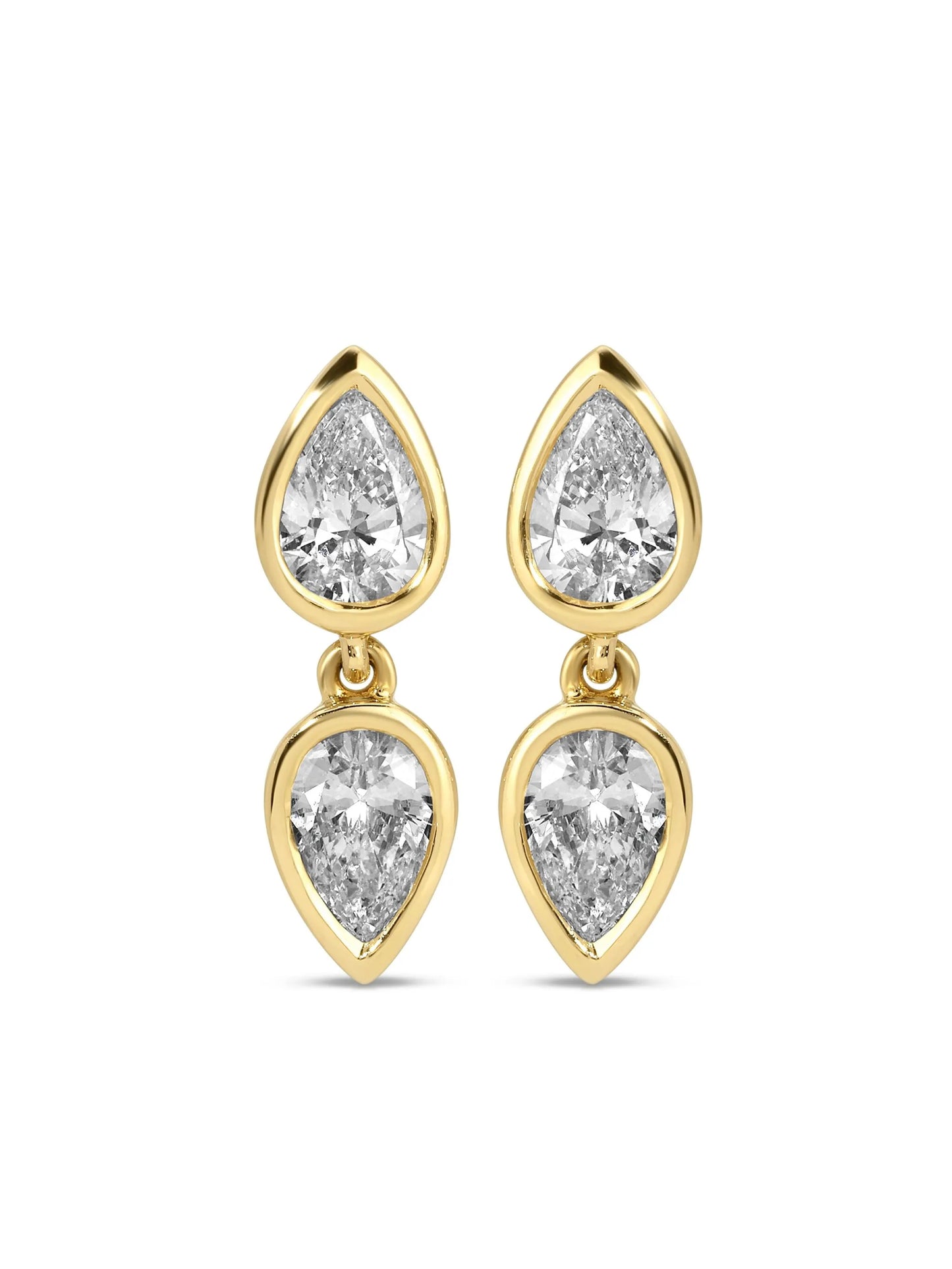 18K yellow gold Elodie diamond earrings