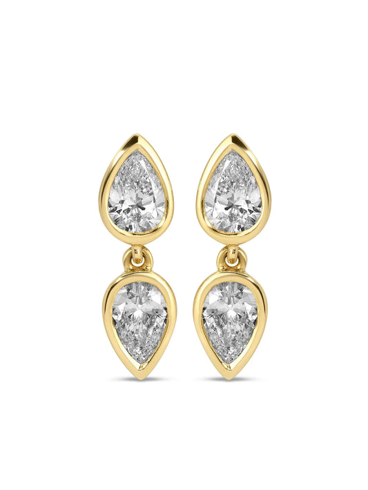 18K yellow gold Elodie diamond earrings