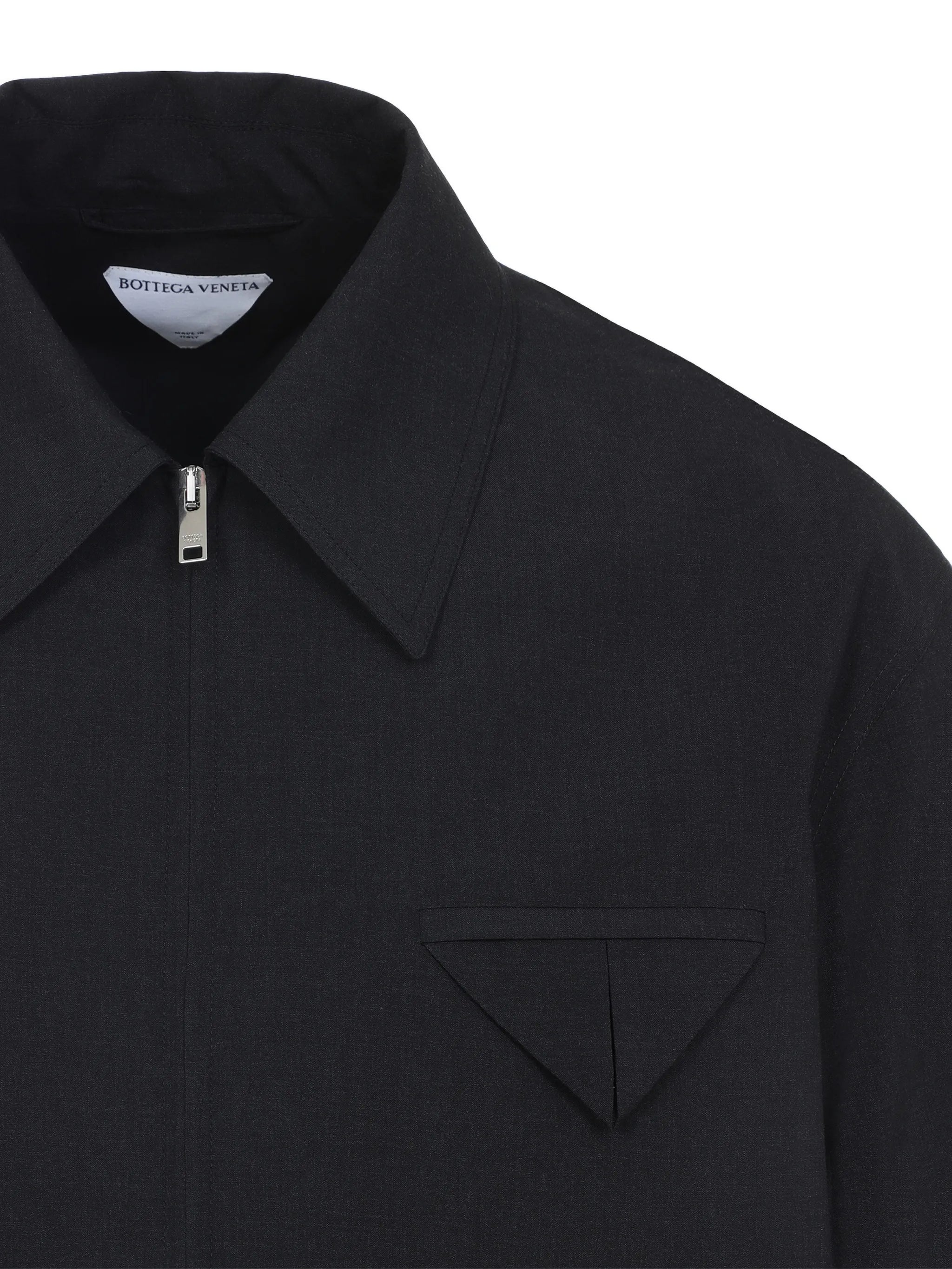 polo-collar wool jacket