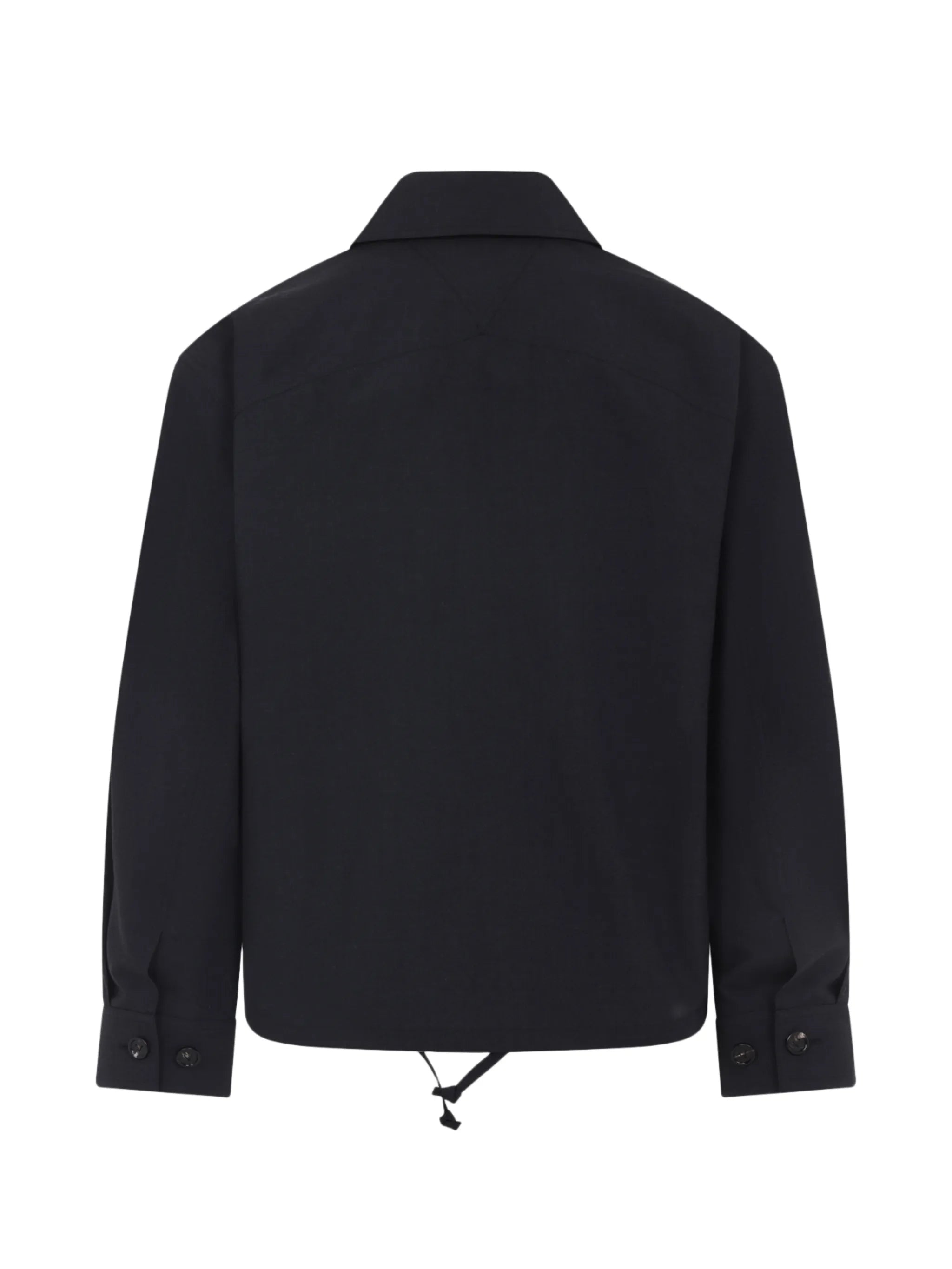 polo-collar wool jacket