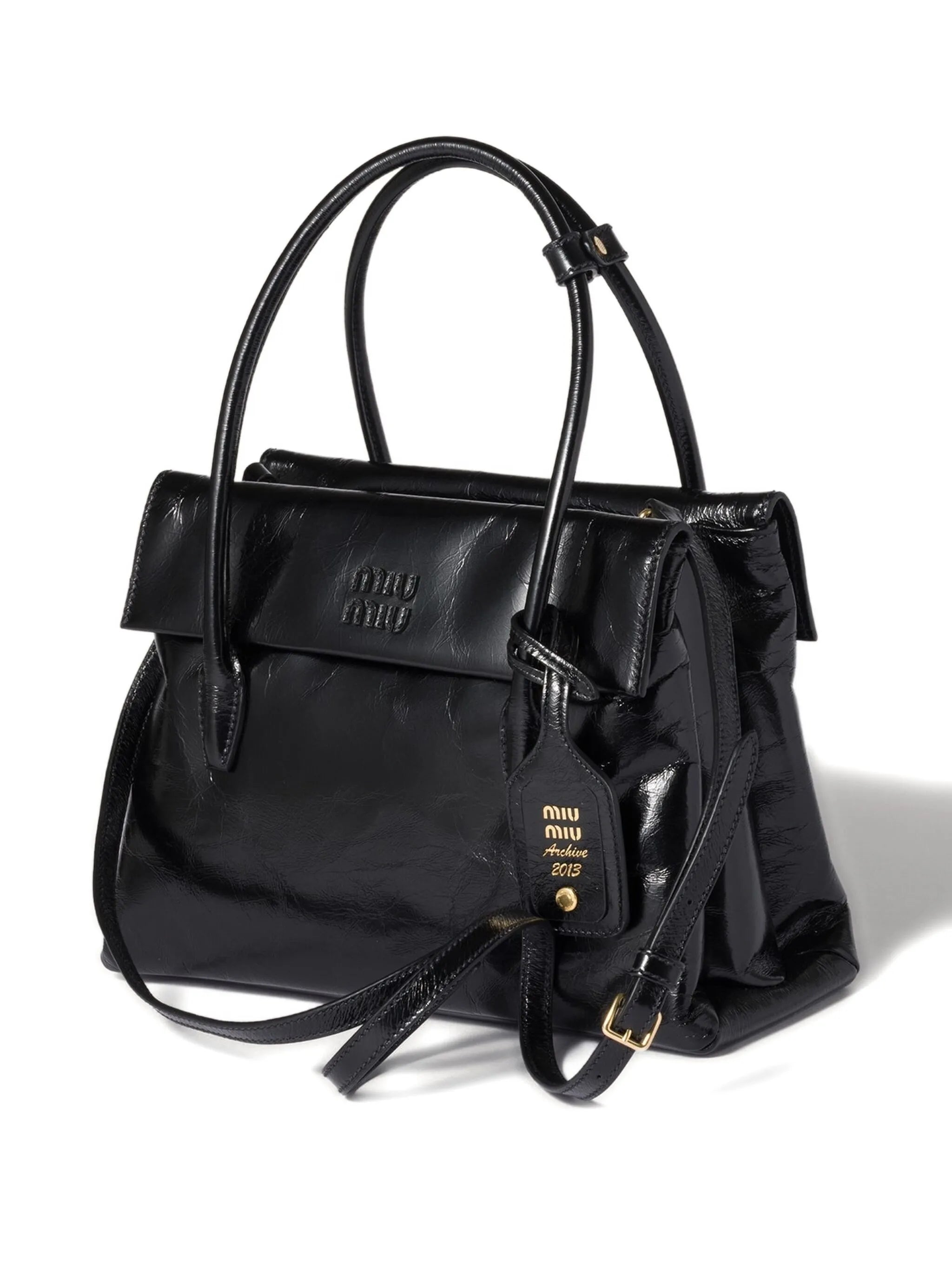 Solitaire leather tote bag