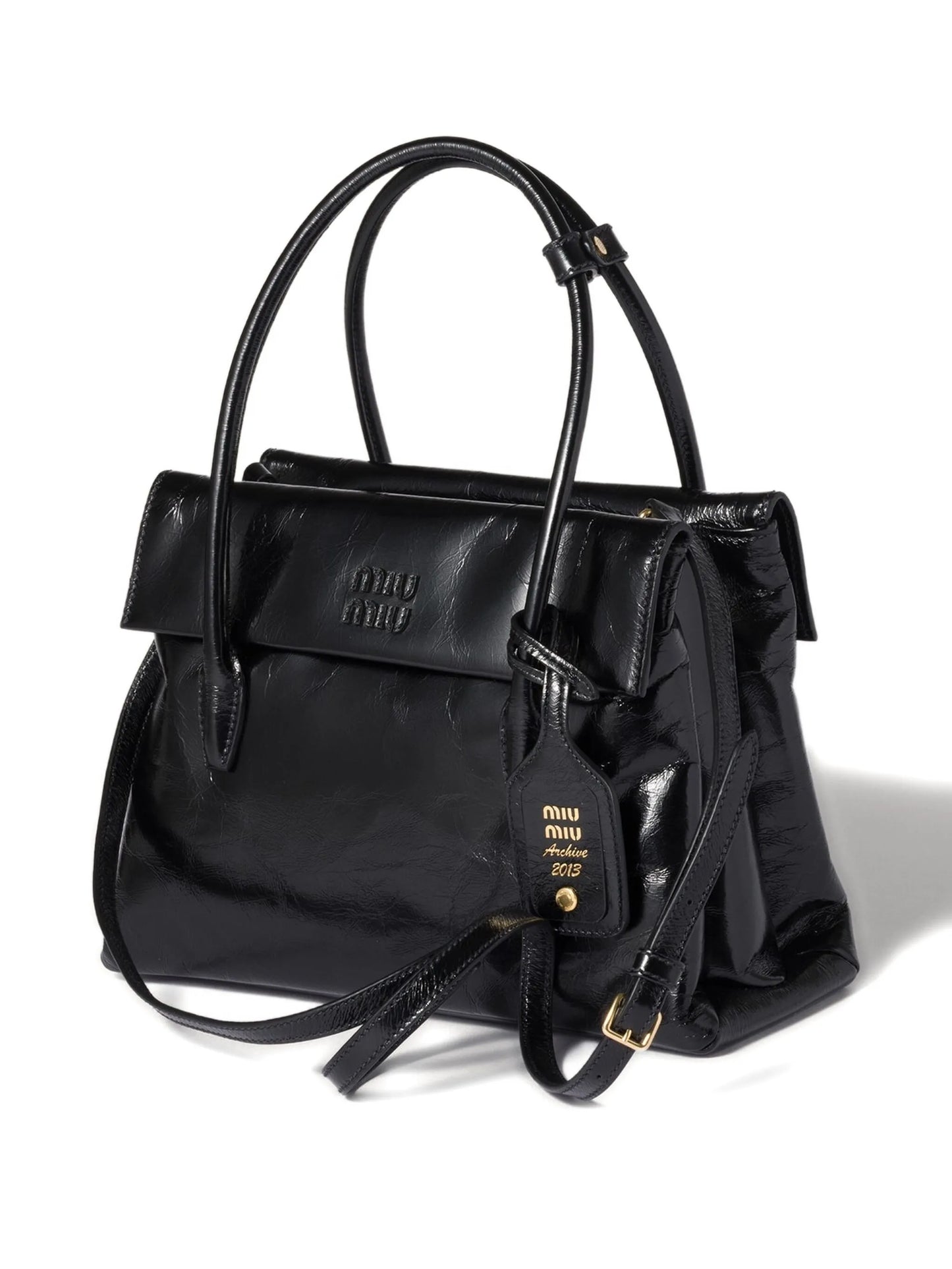 Solitaire leather tote bag
