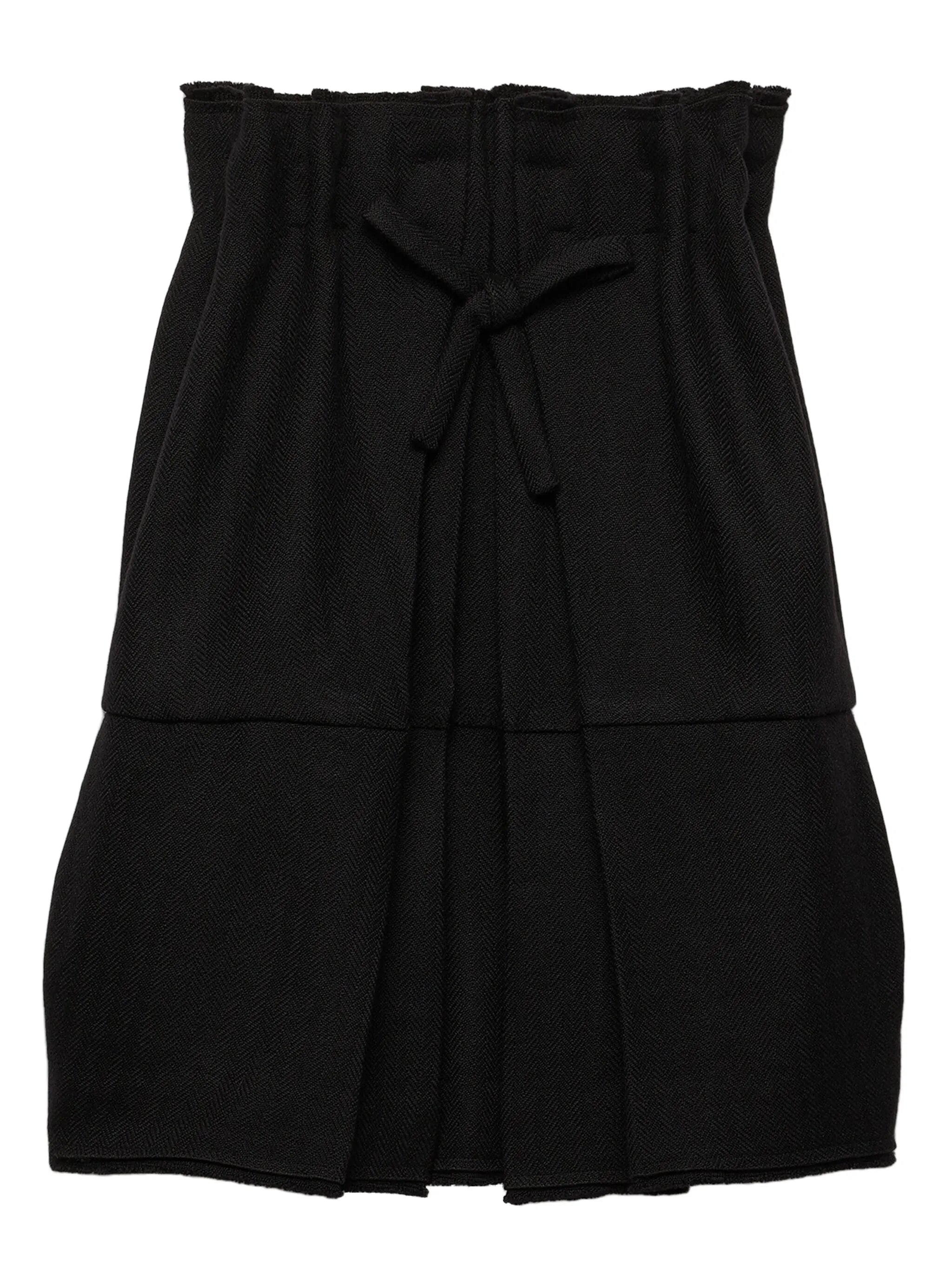 bow-detailed pleated dress
