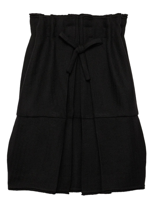 bow-detailed pleated dress