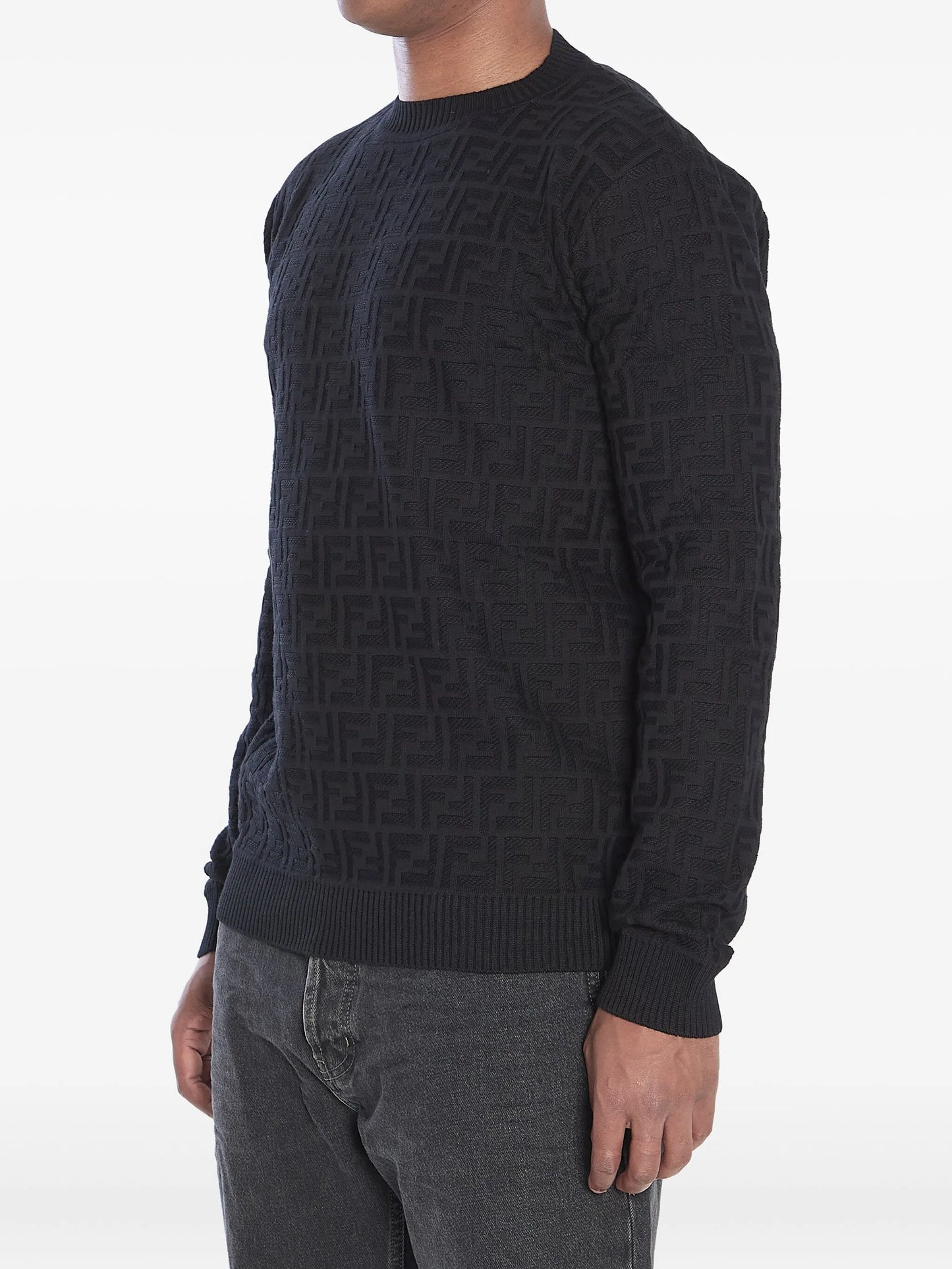 FF-monogram crew-neck sweater