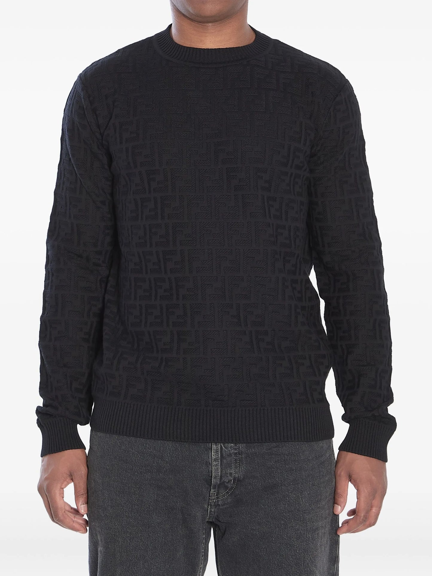 FF-monogram crew-neck sweater