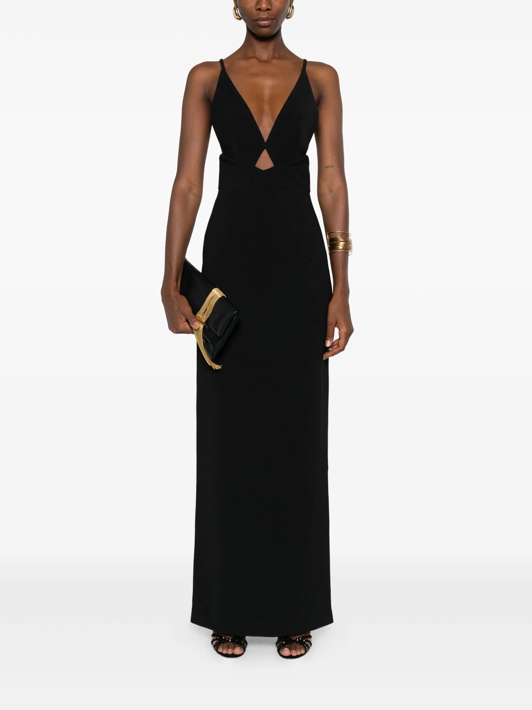 Milly cross-back maxi dress