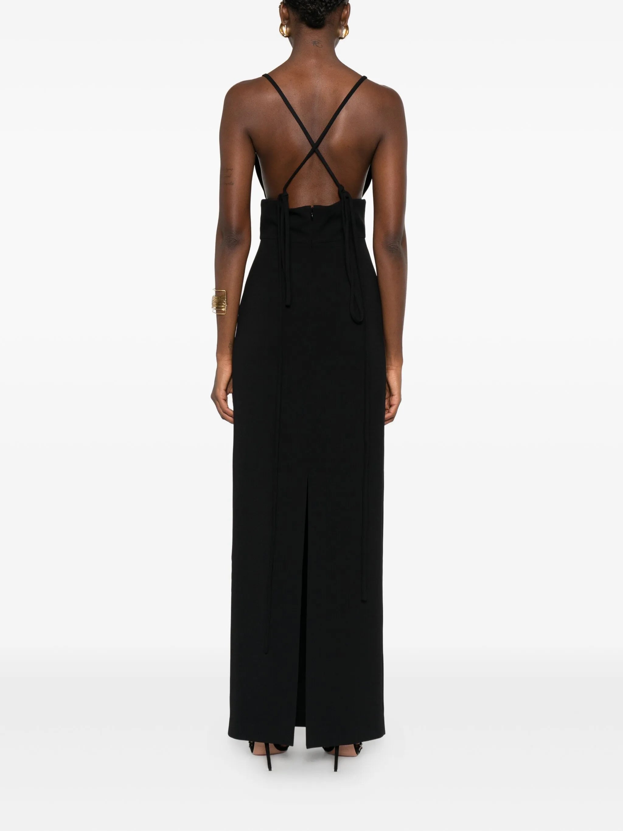 Milly cross-back maxi dress