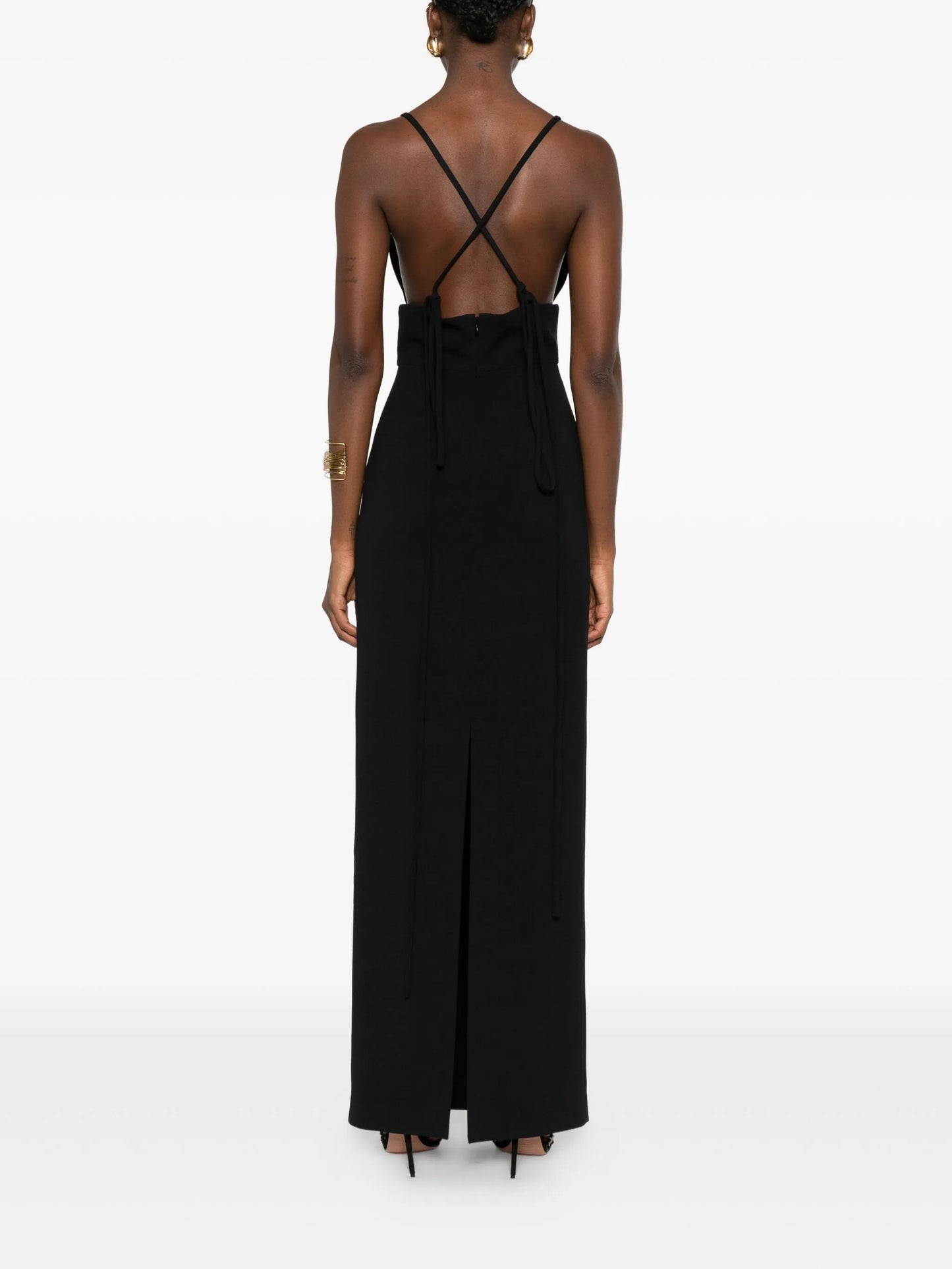 Milly cross-back maxi dress