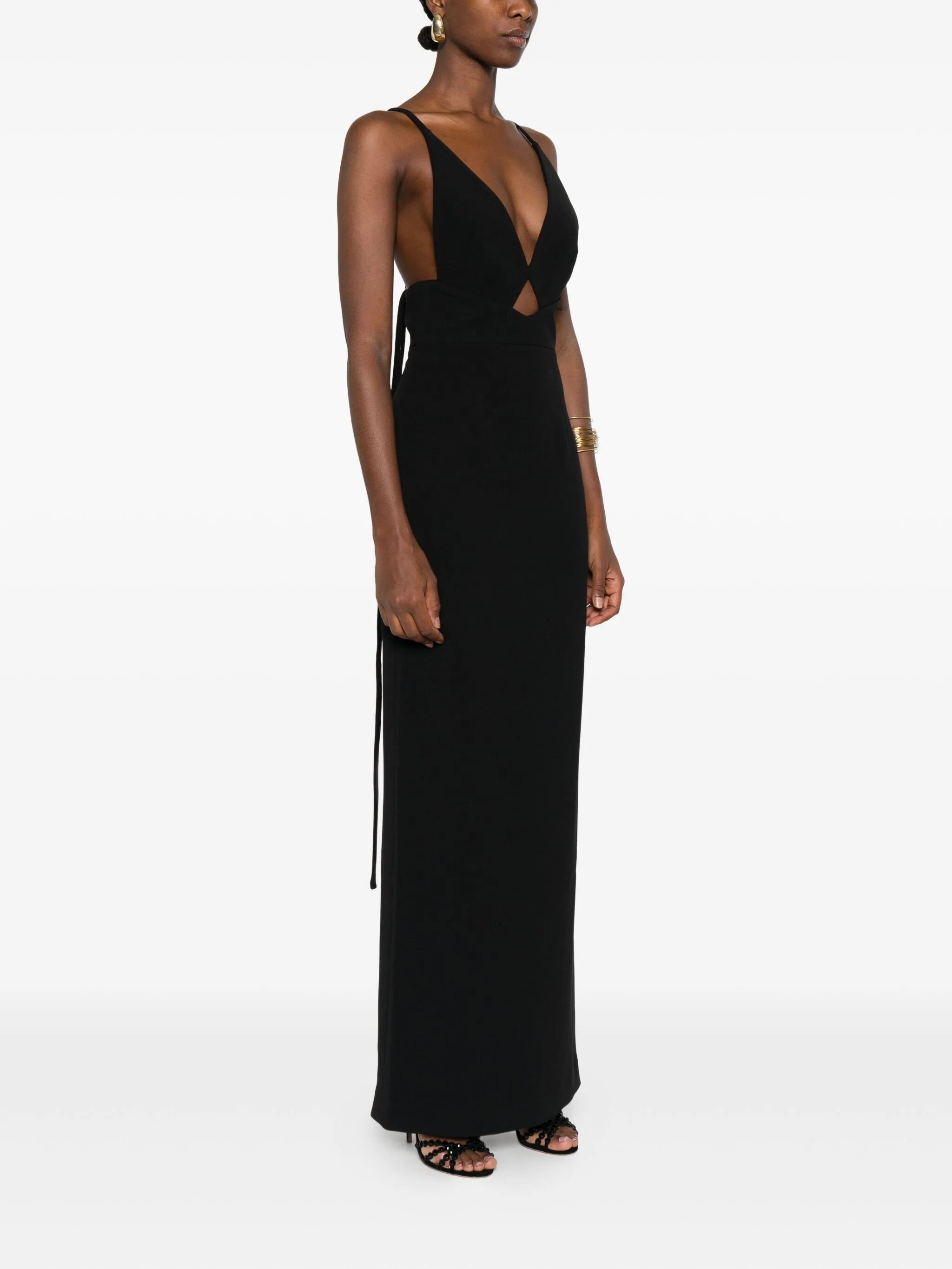Milly cross-back maxi dress