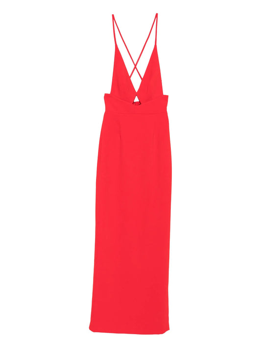 Milly cross-back maxi dress
