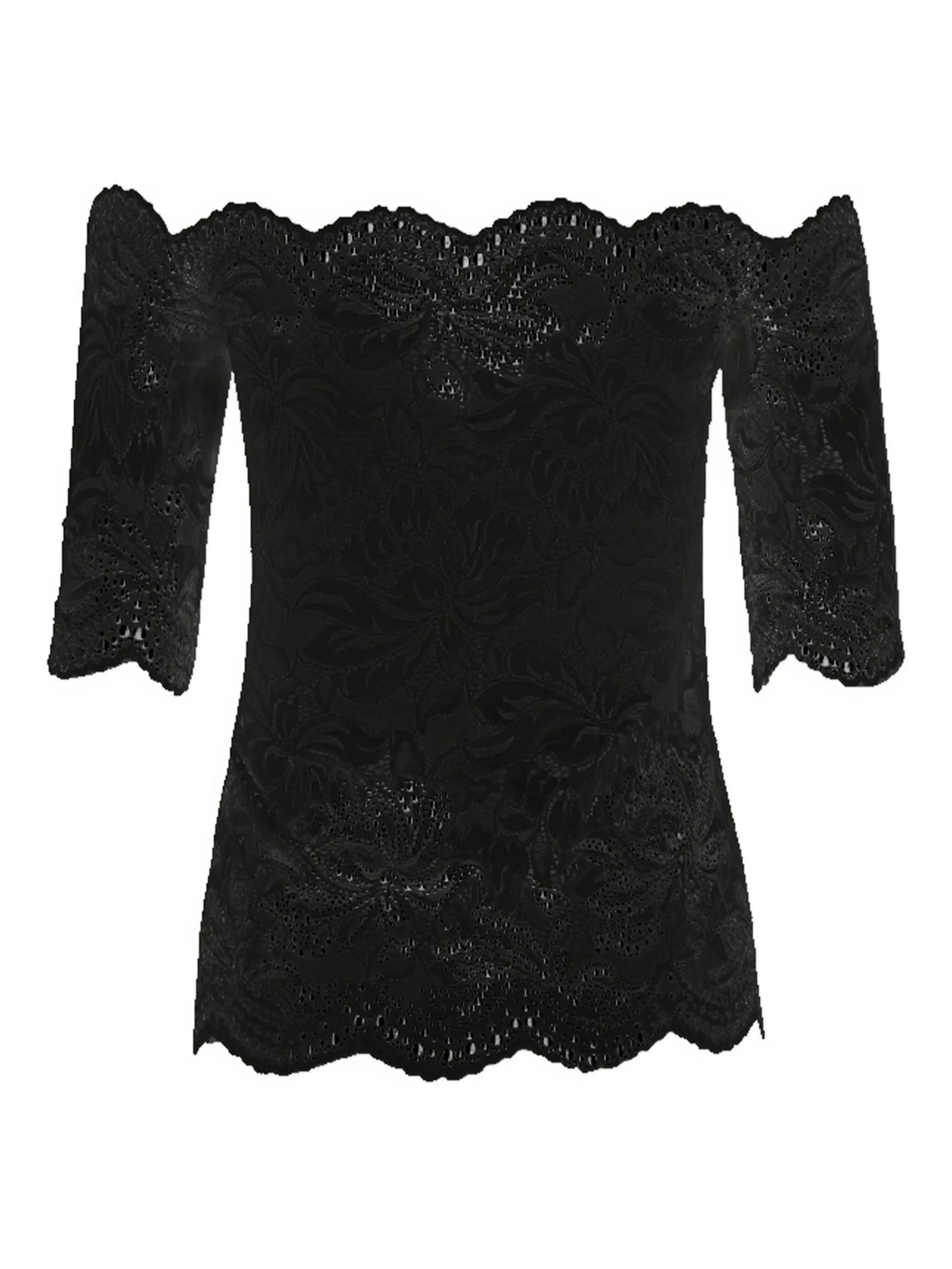 lace off-shoulder top