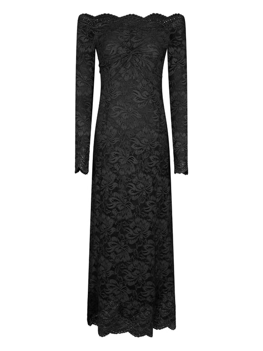 lace floral midi dress