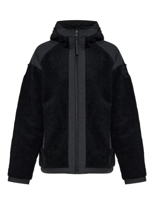 logo-patch fleece jacket