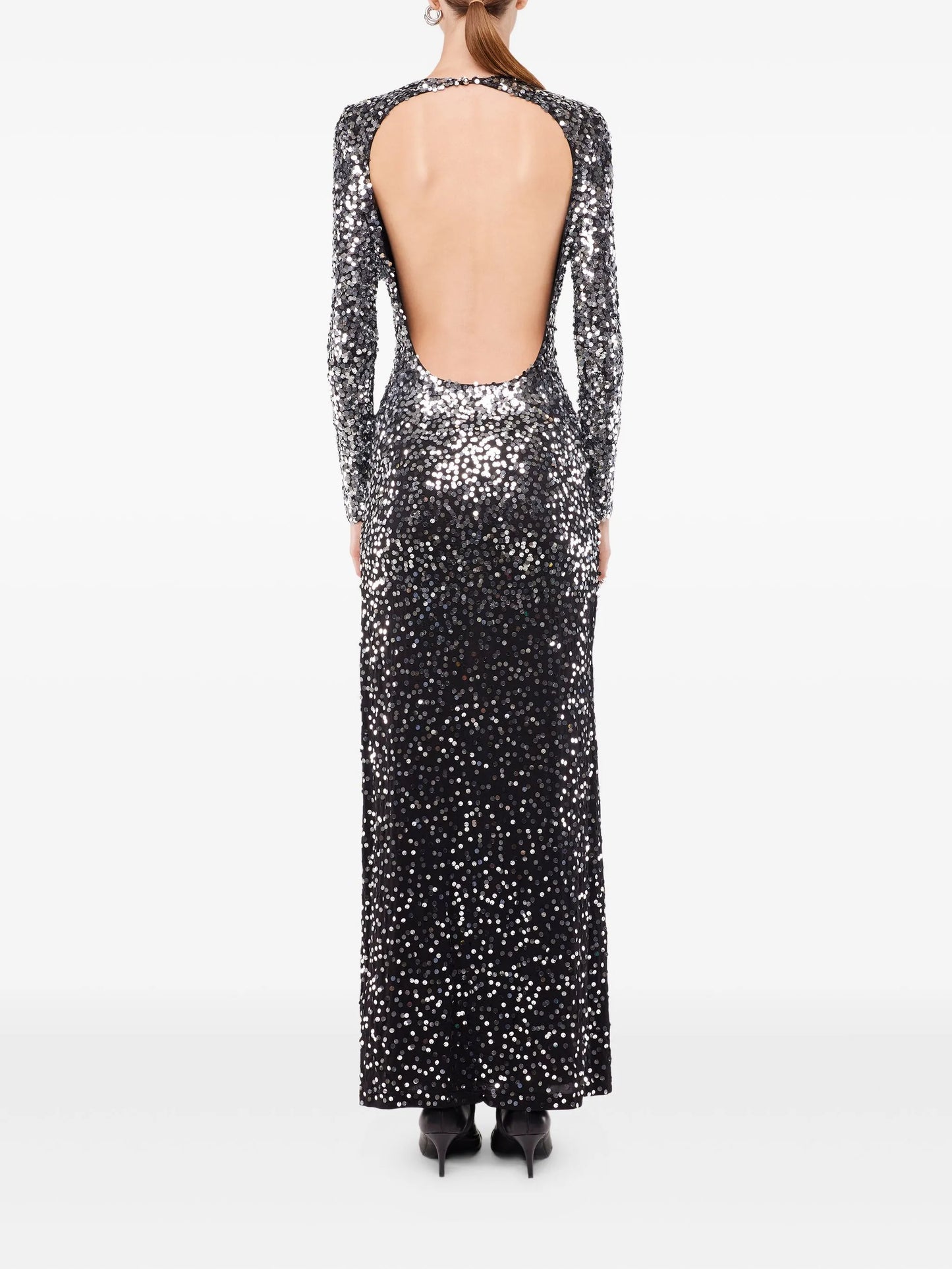 sequin ombre-effect long dress