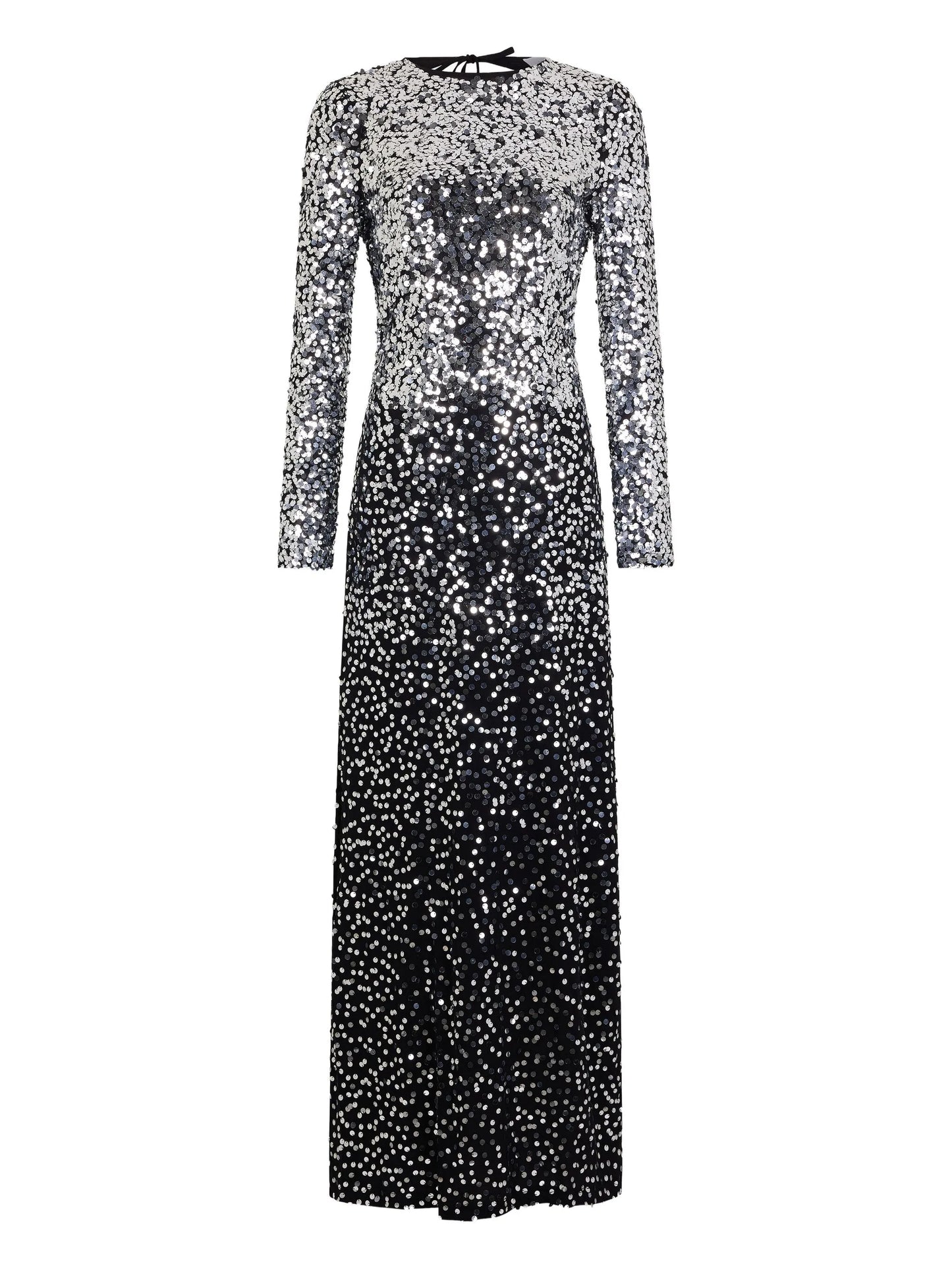 sequin ombre-effect long dress