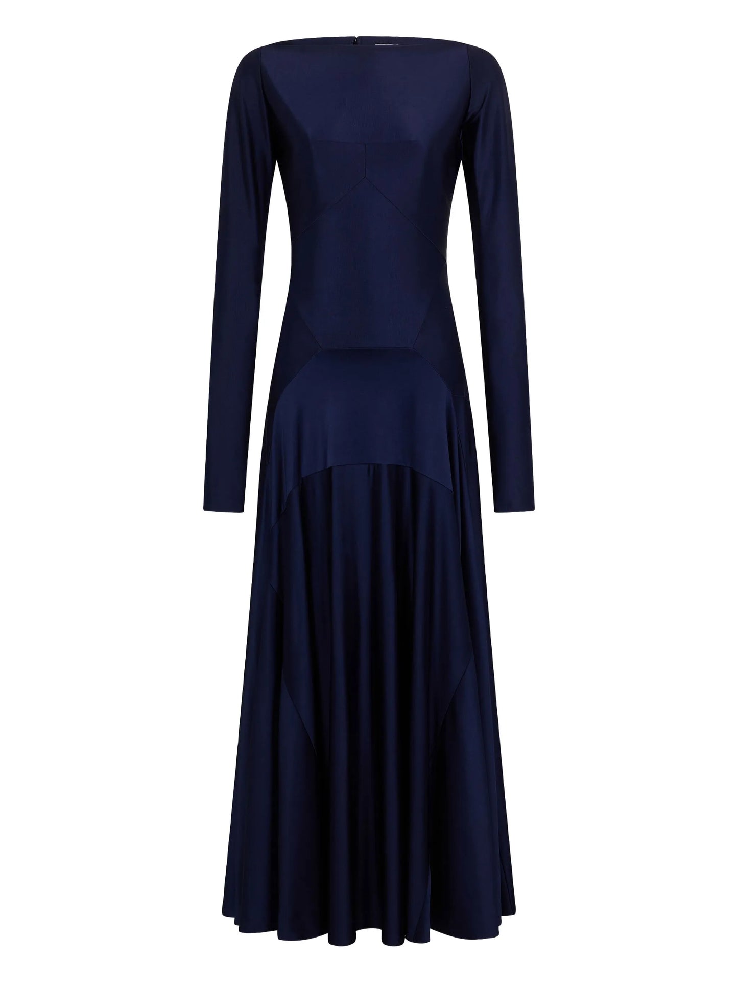 boat-neck midi dress